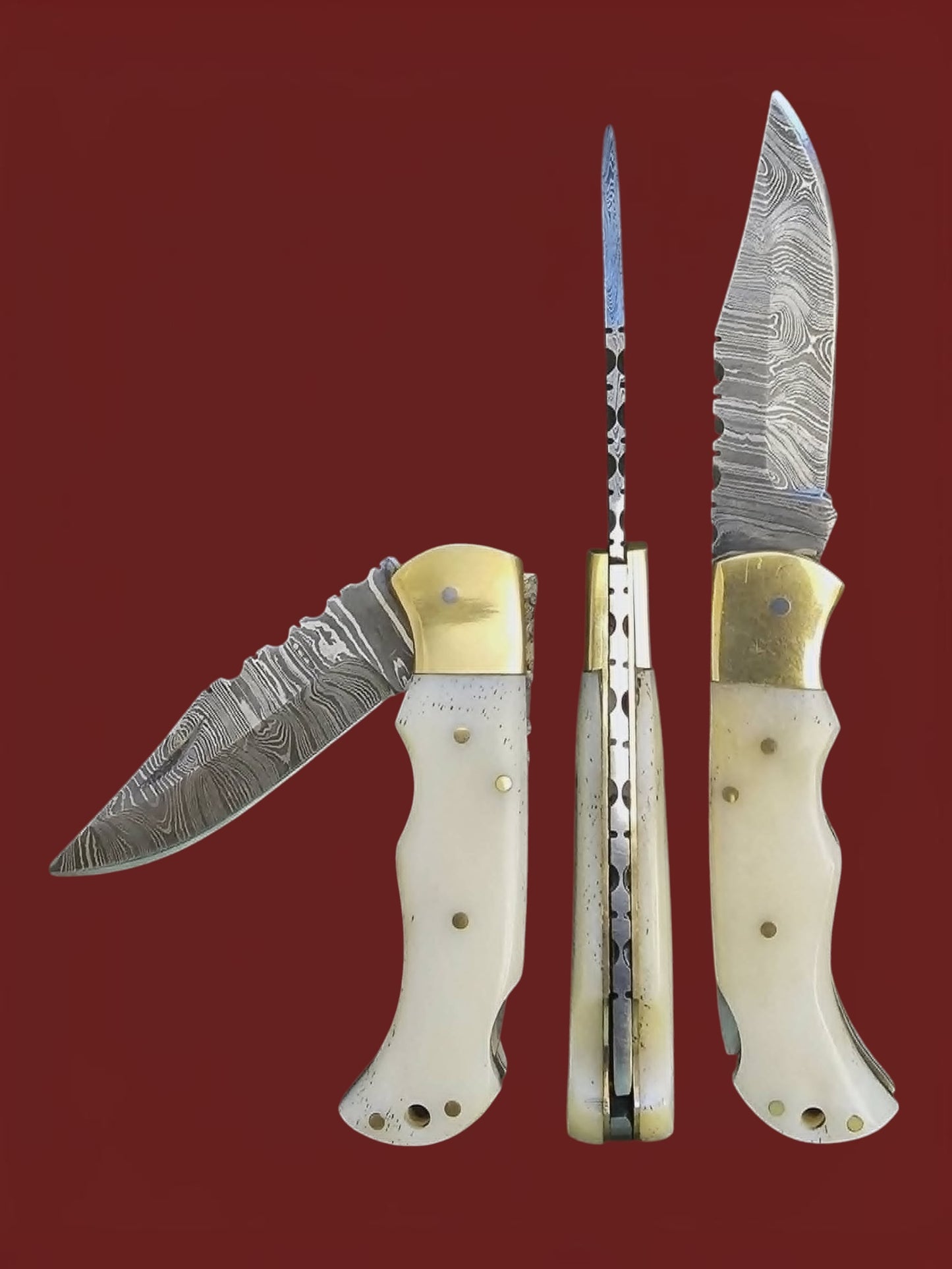 F120 Tsiakkoui - Damascus Steel & Bone