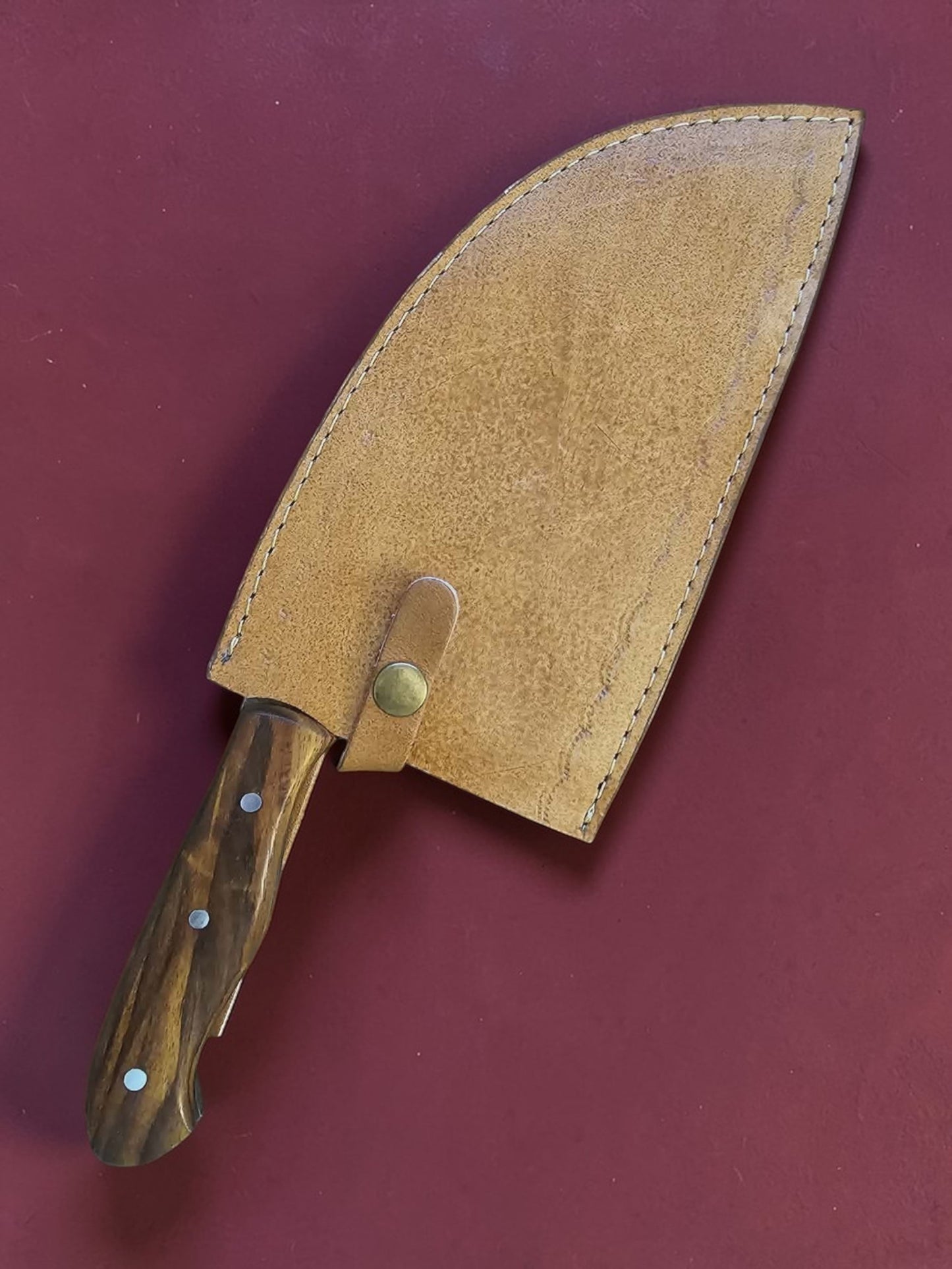 K005 - Cleaver - Damascus Steel & Wood
