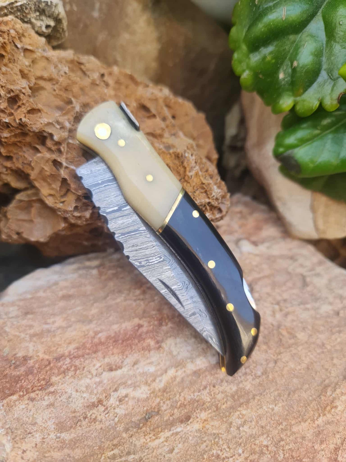Handmade 19cm Laguiole Élite with Damascus Steel & Buffalo horn