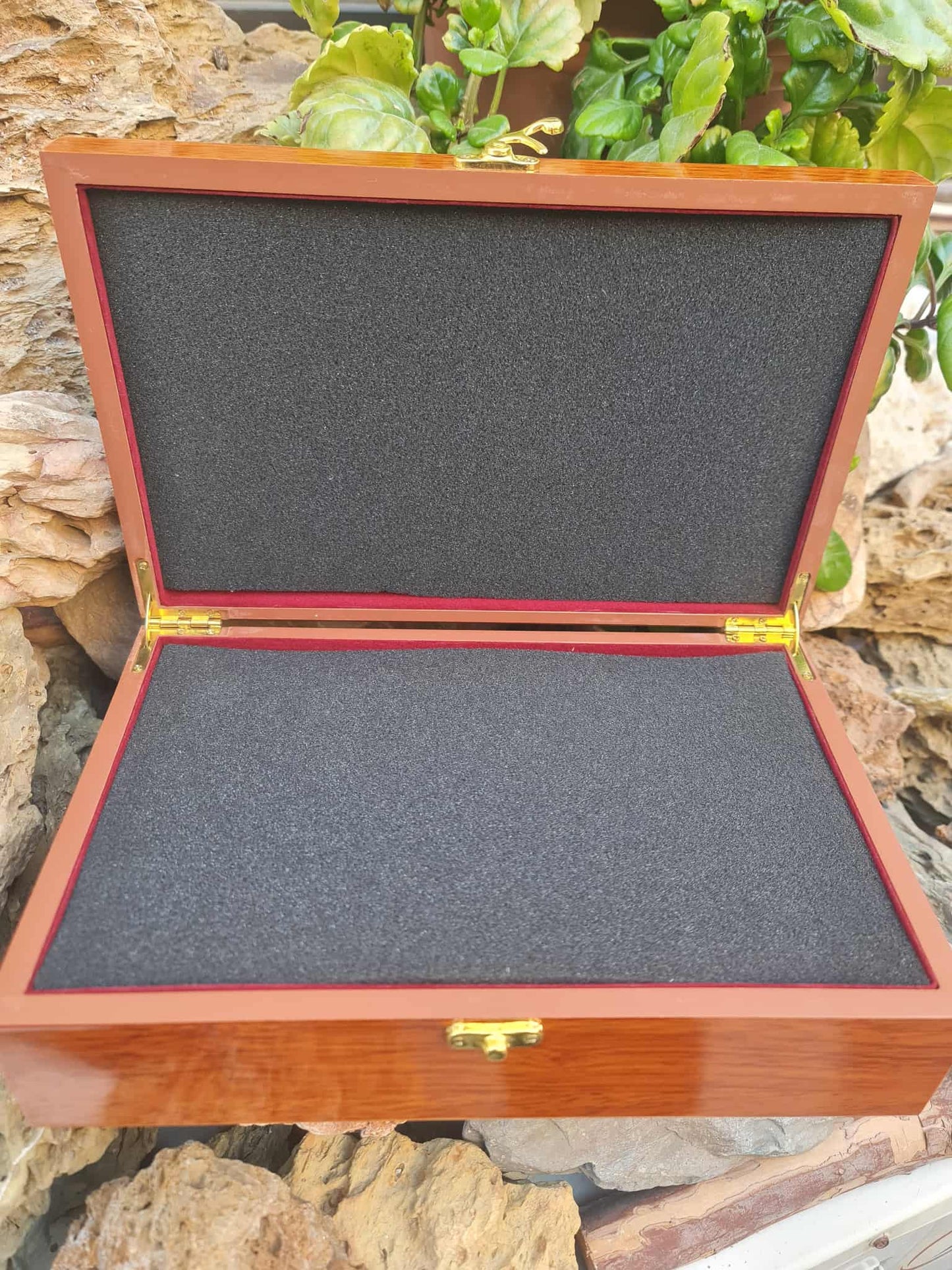 Premium Wooden Presentation Box with EVA Foam for Fixed Blade Knives