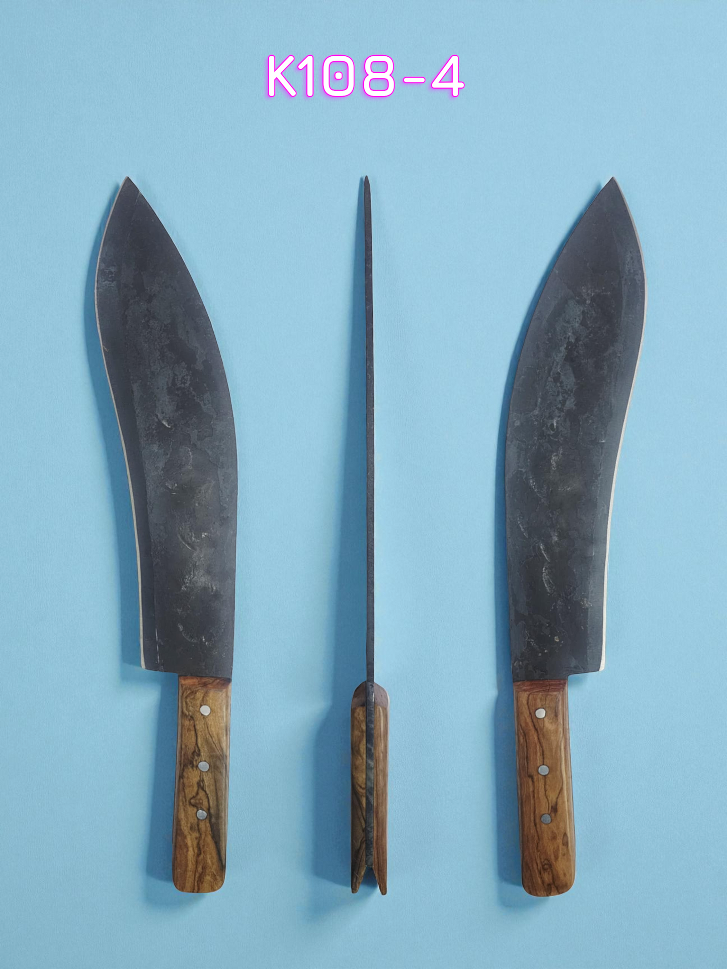 K108 Handmade Cyprus Traditional Ppala - Carbon Steel & Olive wood