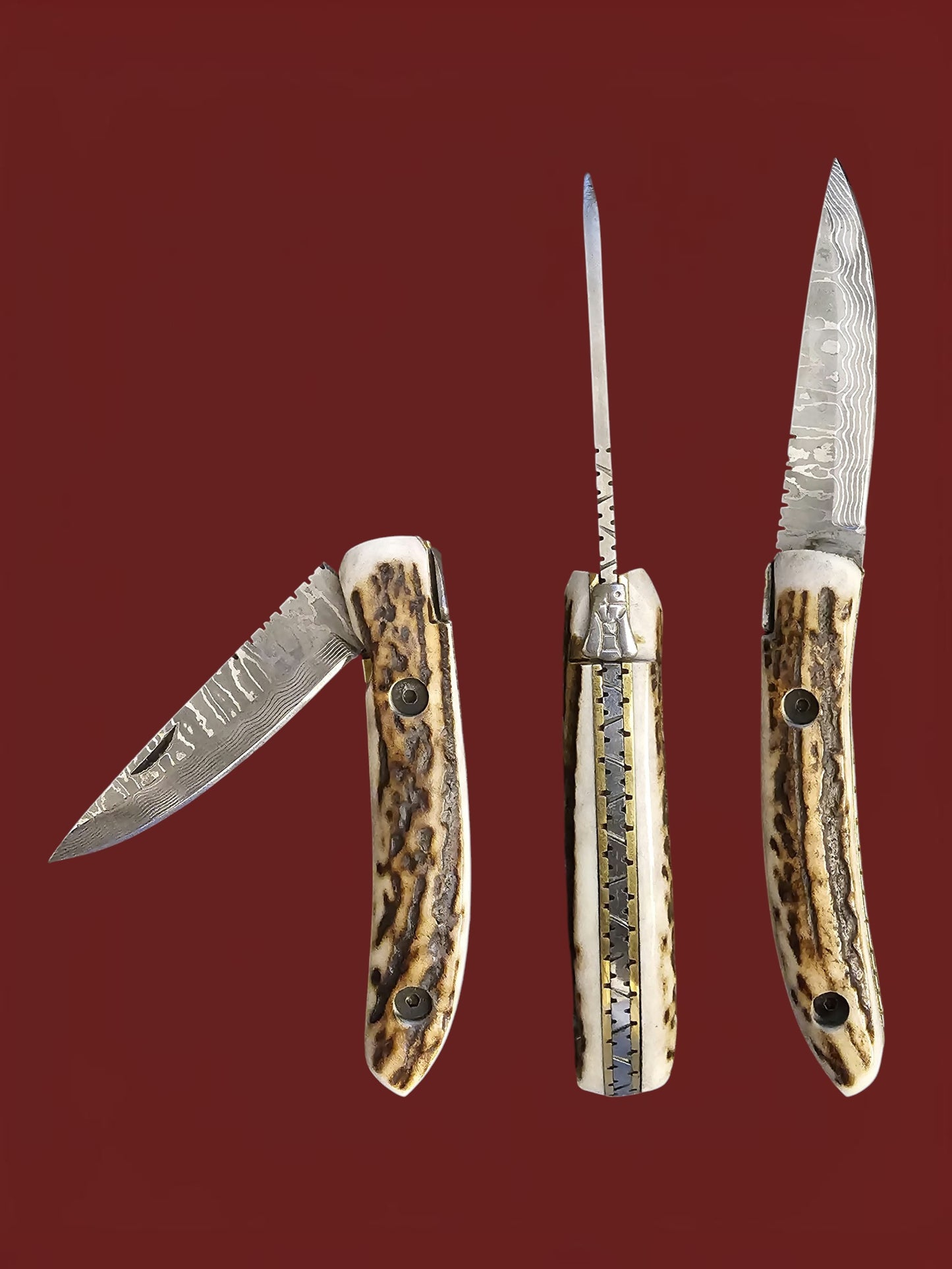 F092 Laguiole de Poche - Stainless Damascus & Horn