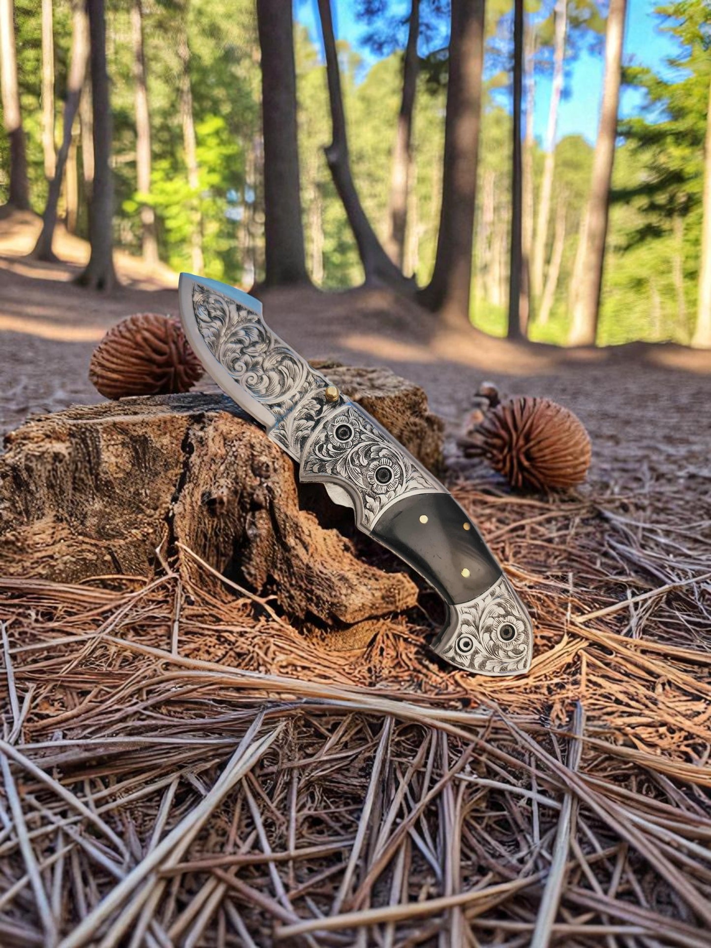 S128 Handmade Exclusive EDC - 420 Stainless Steel & Buffalo Horn