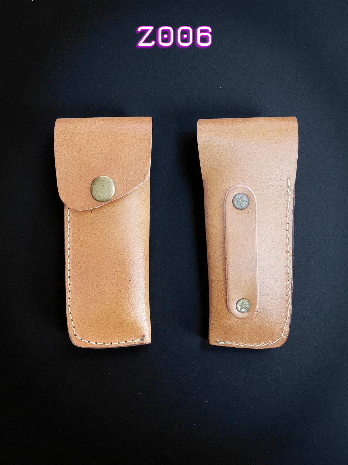Z006 Affordable Leather Sheath for Small Folding & Laguiole Knives
