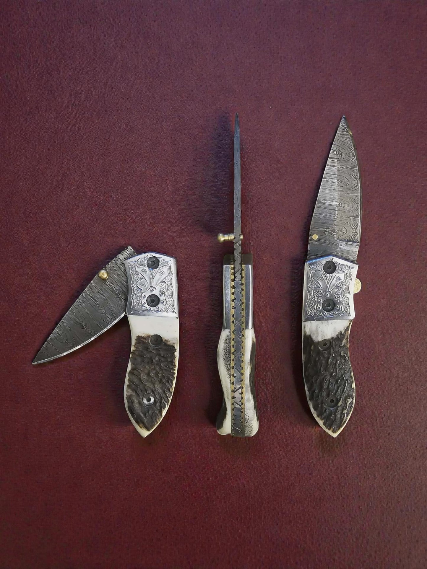 F051 - Stalwart - Damascus Steel & Horn