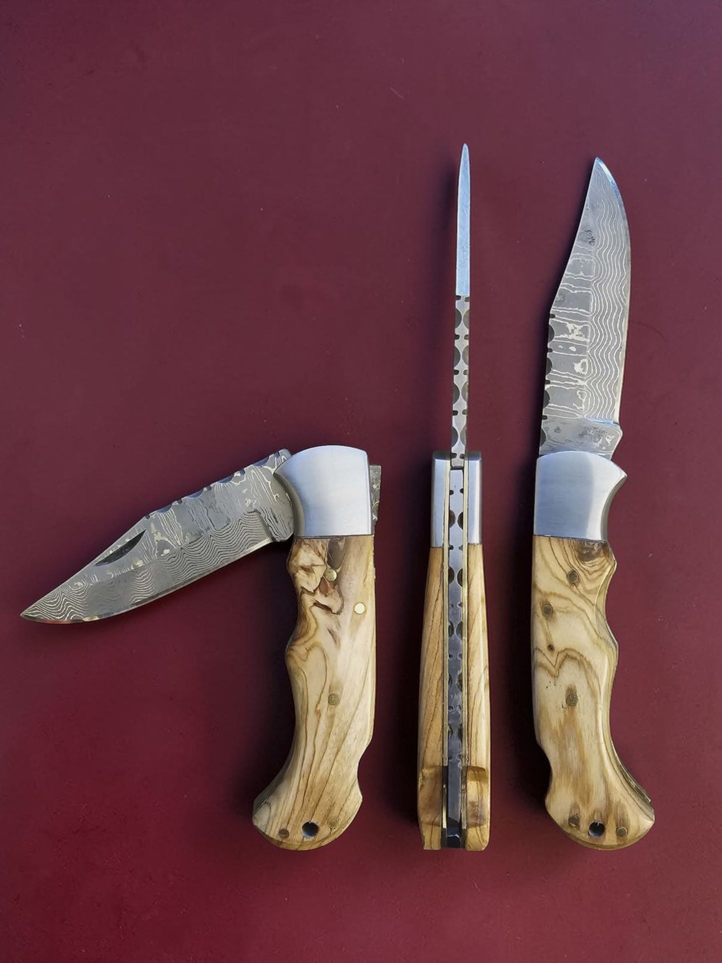 F072 Tsiakkoui - Stainless Damascus & Wood