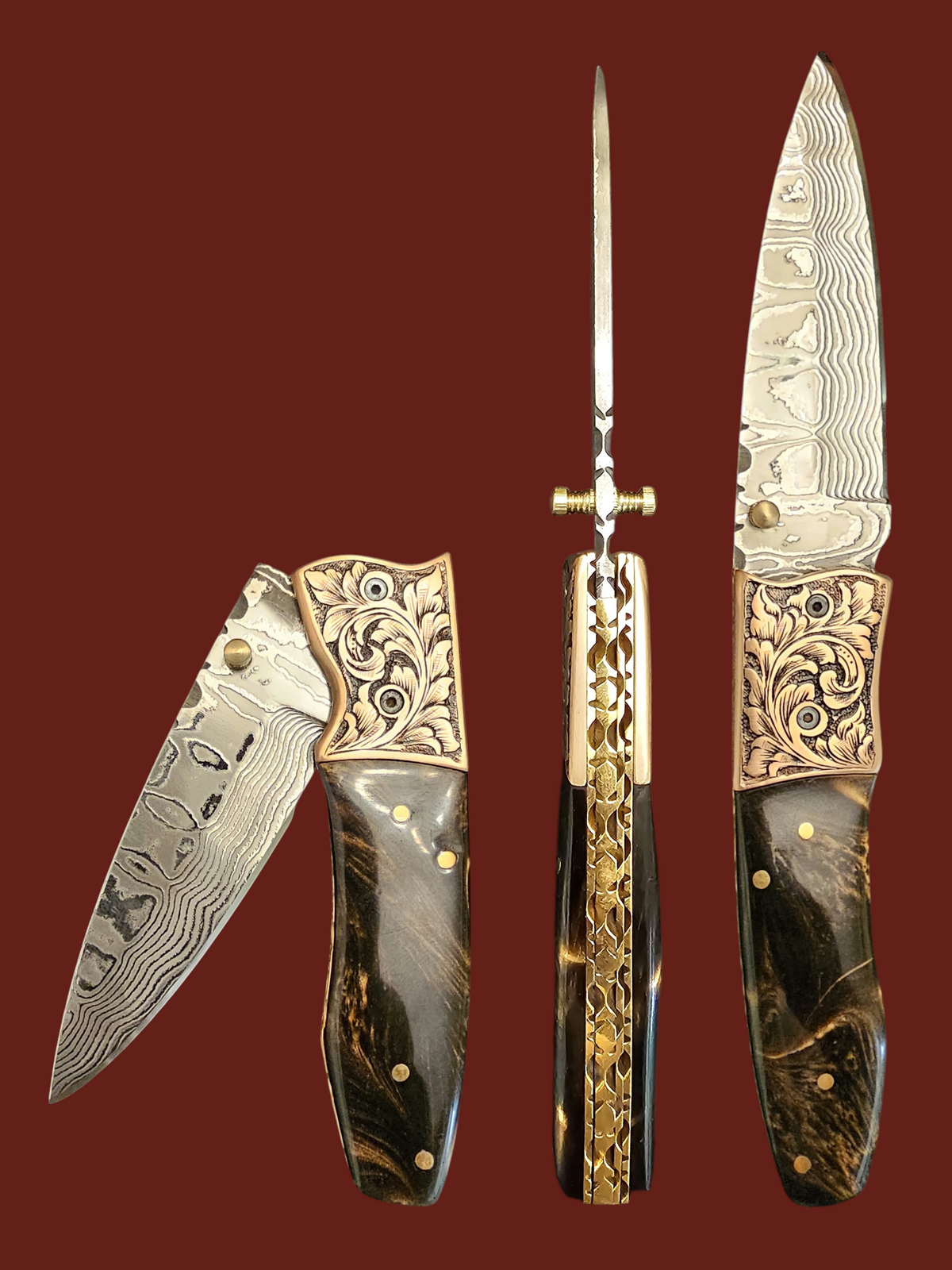 F147 - GP-CY2 | 2026 Stainless Damascus Steel & Resin