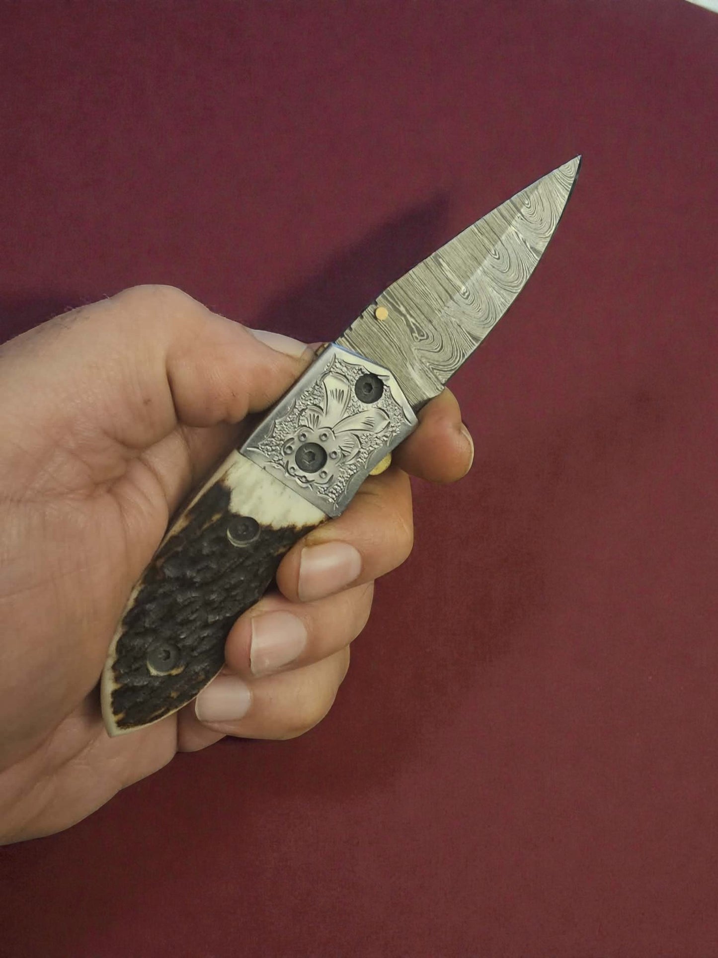 F051 - Stalwart - Damascus Steel & Horn