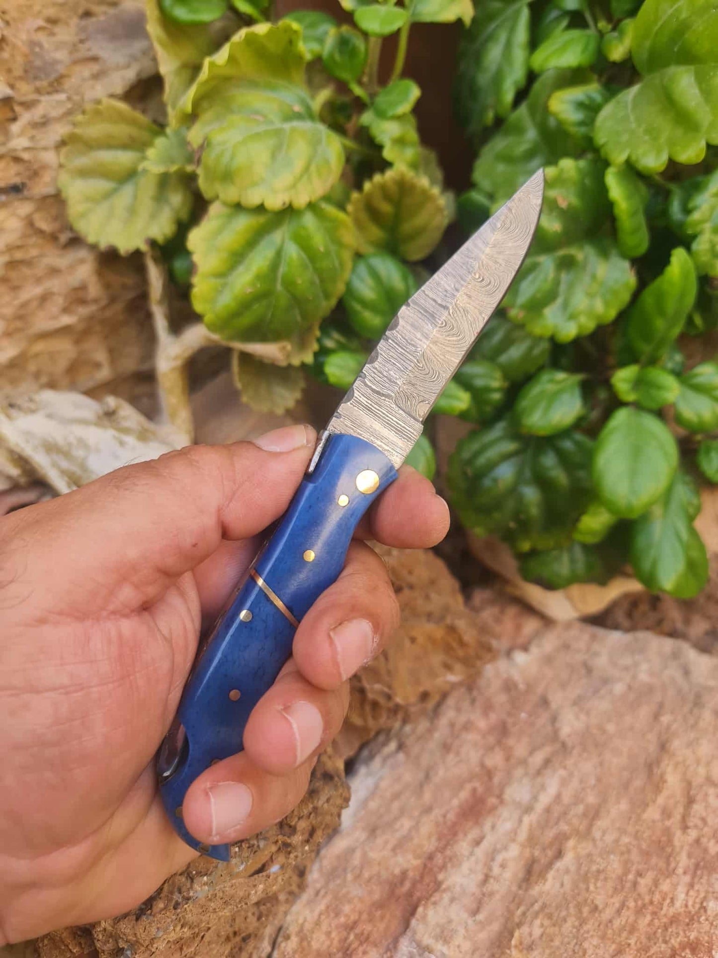 Handmade 19cm Laguiole Élite with Damascus Steel & Stabilized Camel Bone