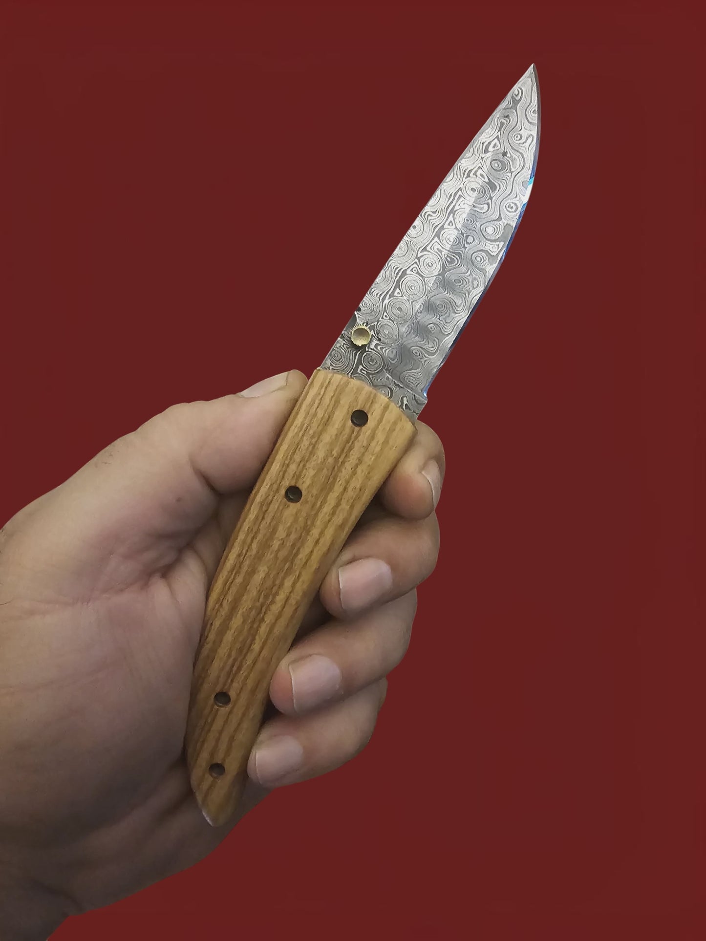 F111 Stalwart Damascus Steel & Wood