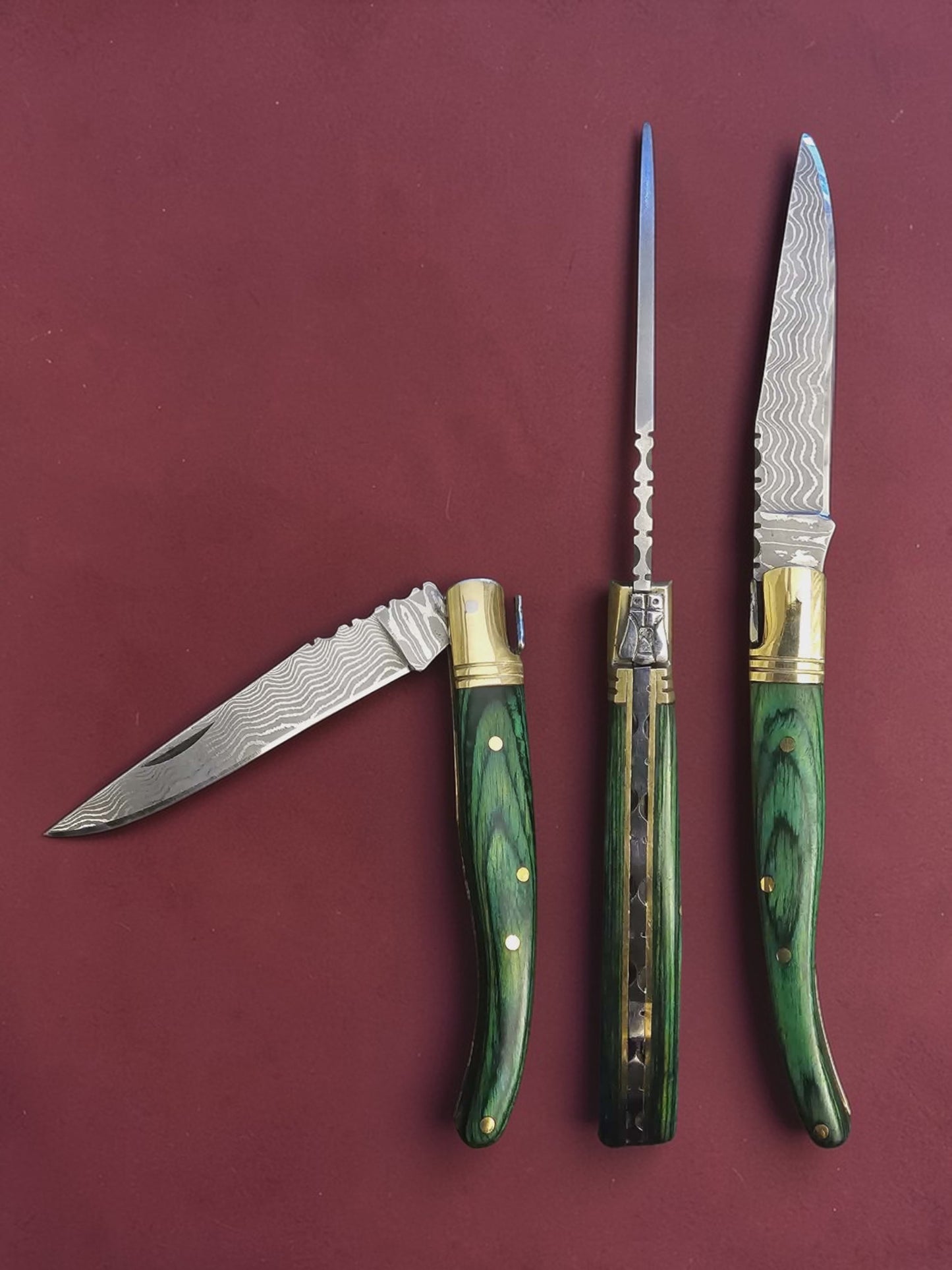 F078 - Laguiole Petit - Stainless Damascus & Wood