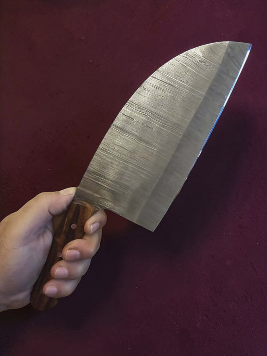K005 - Cleaver - Damascus Steel & Wood