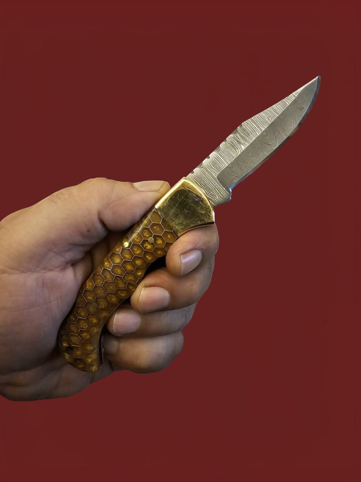 F107 Tsiakkoui - Damascus Steel & Resin