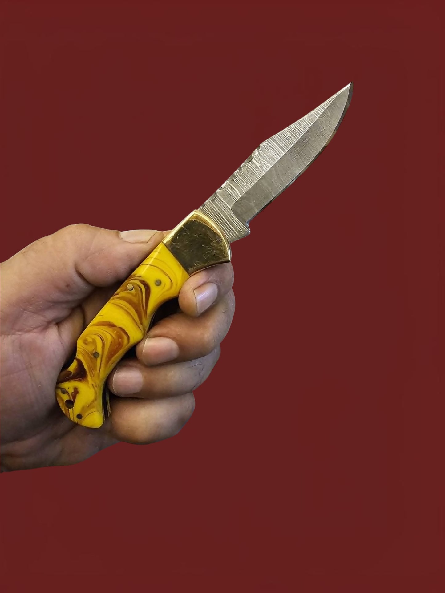 F105 Tsiakkoui - Damascus Steel & Resin