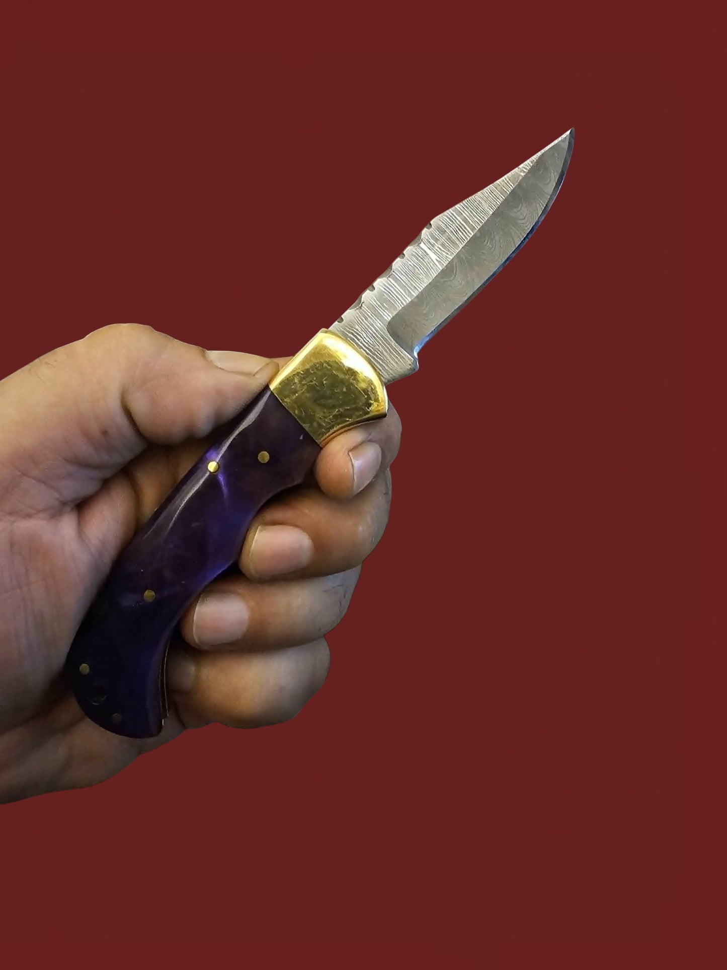 F098 Tsiakkoui - Damascus Steel & Resin