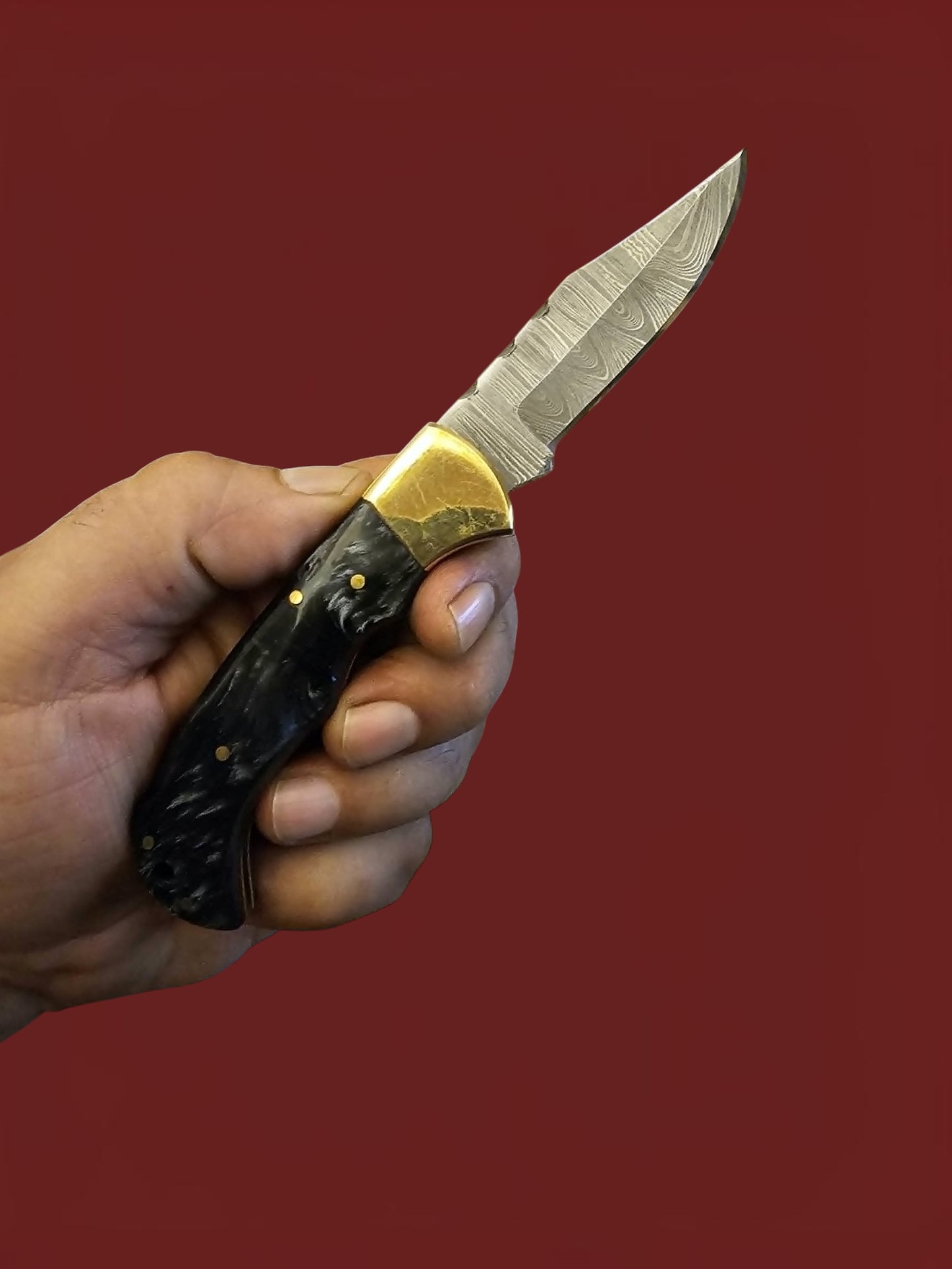 F102 Tsiakkoui - Damascus Steel & Resin