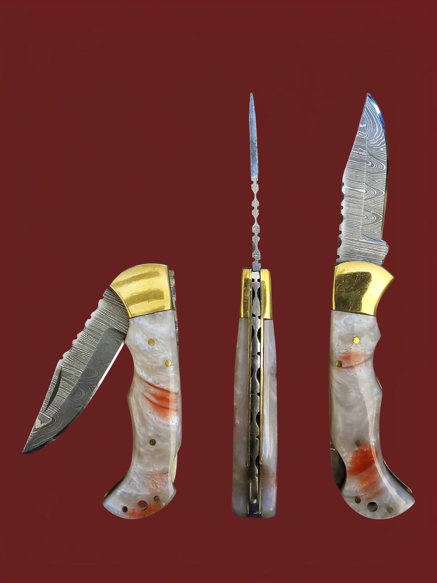 F100 Tsiakkoui - Damascus Steel & Resin