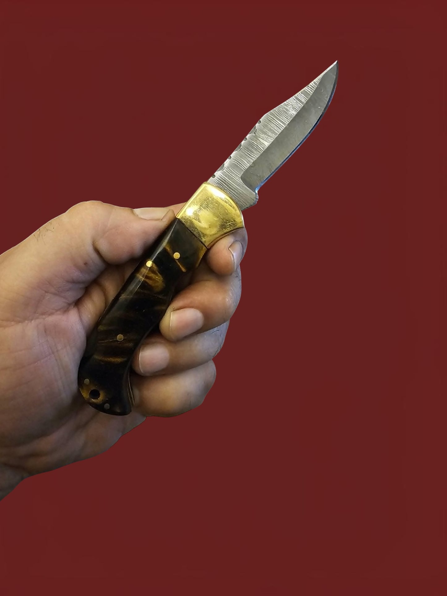 F095 Tsiakkoui - Damascus Steel & Resin