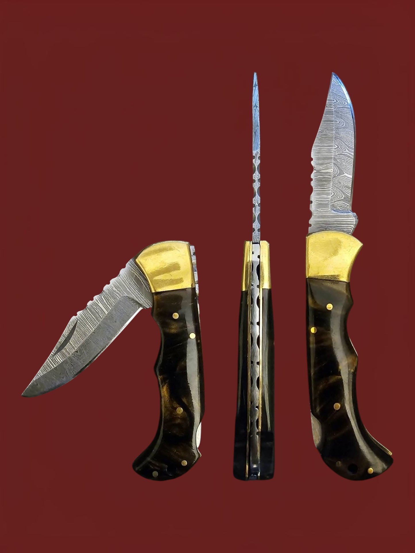 F095 Tsiakkoui - Damascus Steel & Resin
