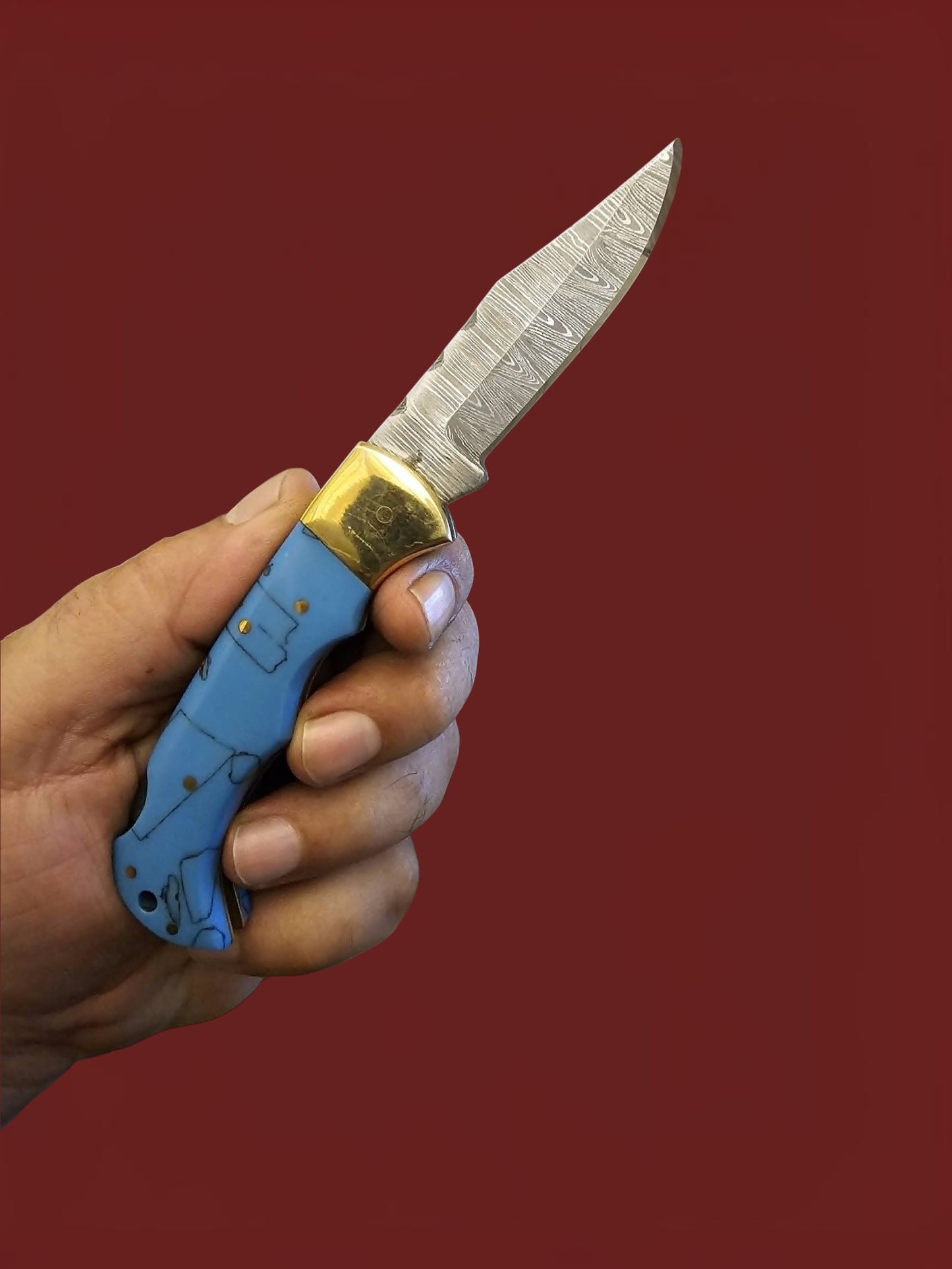F099 Tsiakkoui - Damascus Steel & Resin
