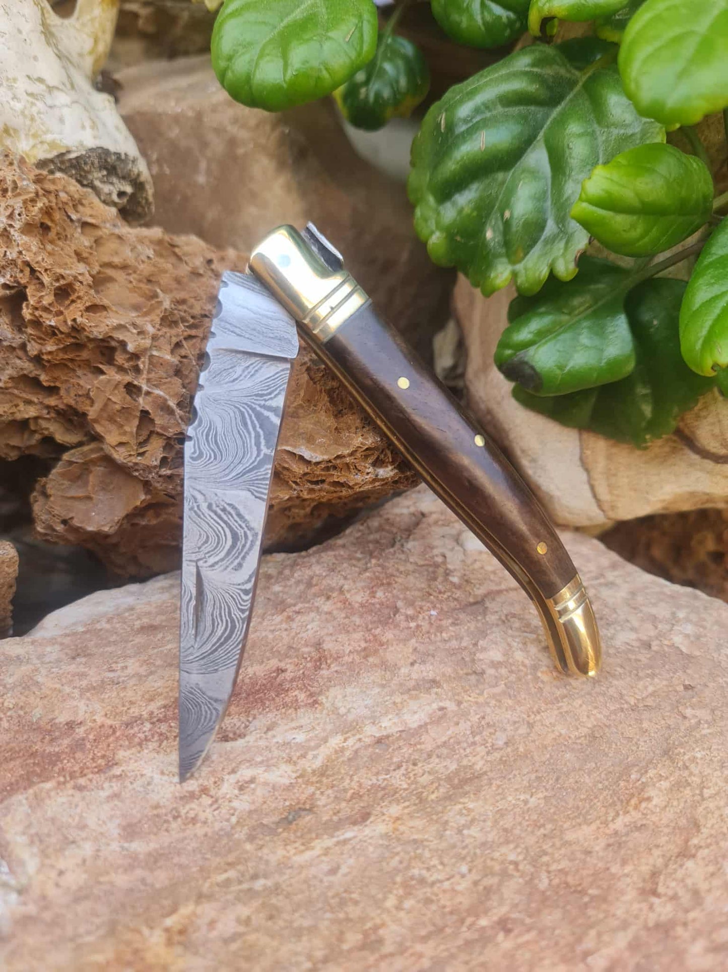 Handmade 22cm Laguiole Classique with Damascus Steel - Rosewood & Brass