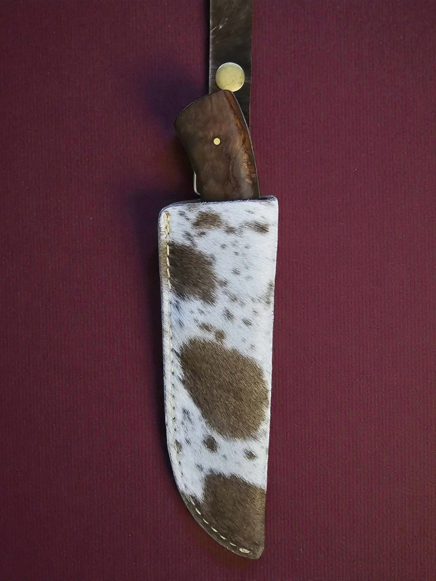 R015 - Χειροποίητο Hunting Knife από Χειροποίητα χαραγμένο ανοξείδωτο ατσάλι & Ξύλο τριανταφυλλιάς (Rosewood)