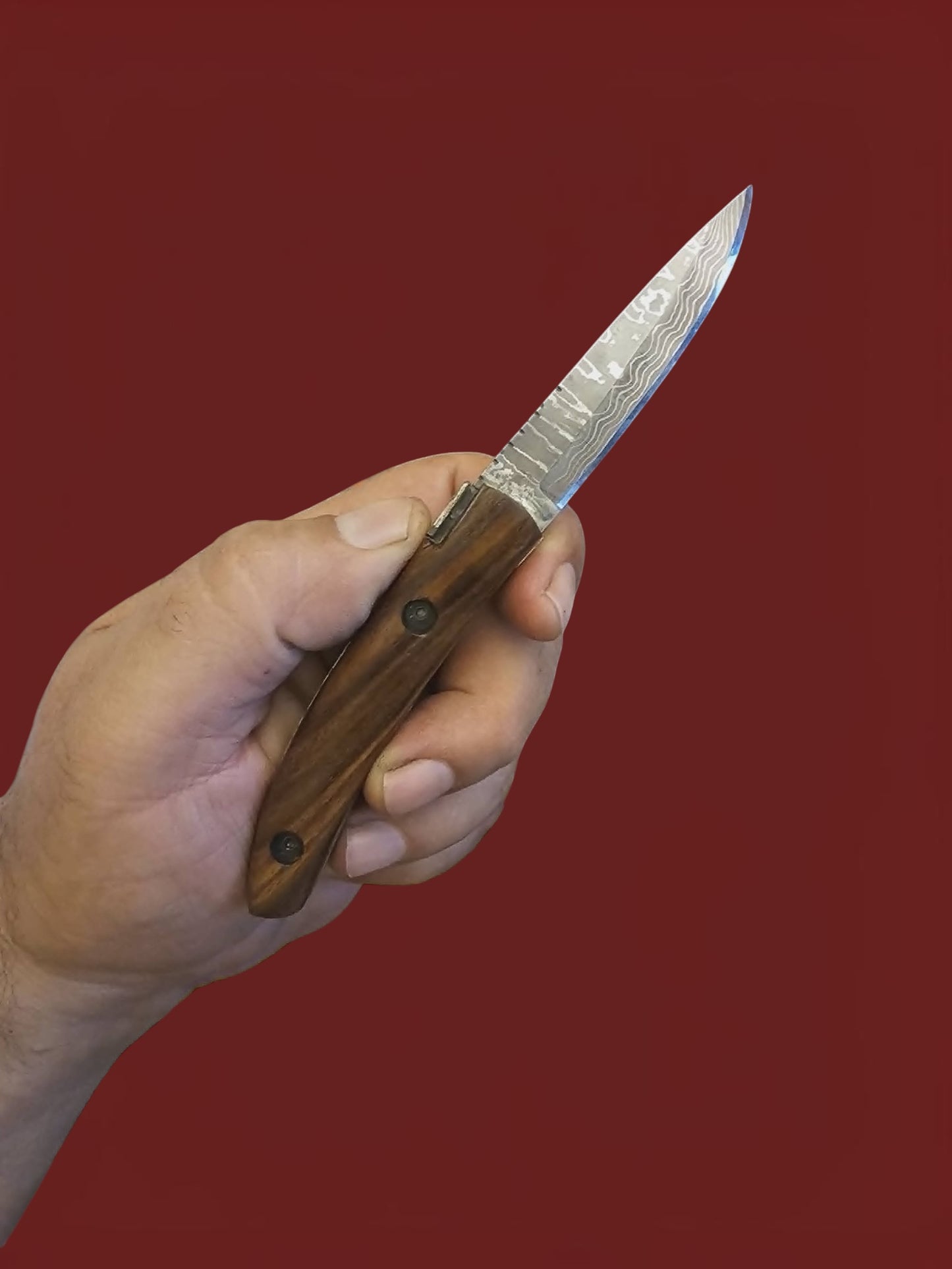 F088 Laguiole de Poche - Stainless Damascus & Wood