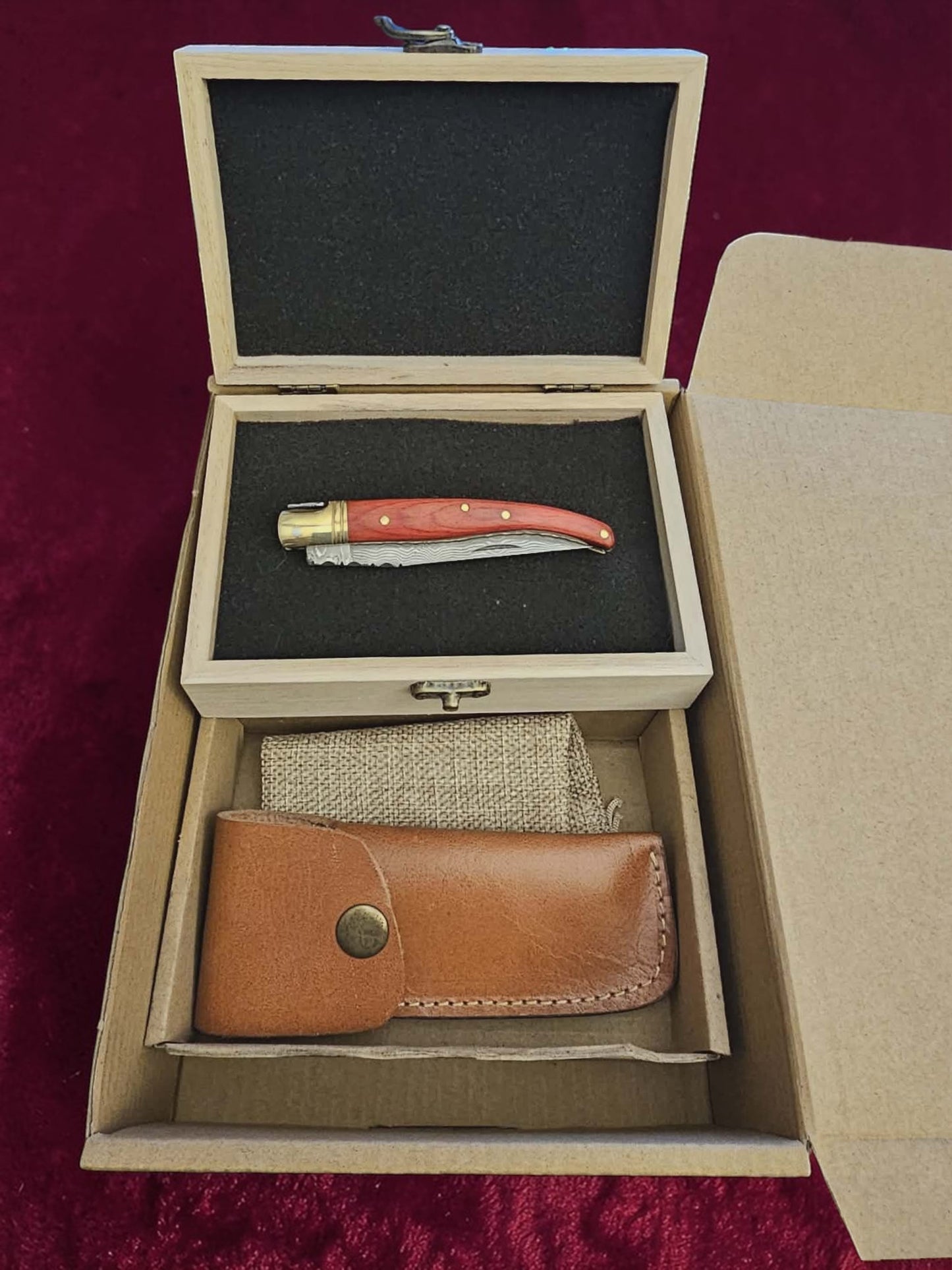F080 Laguiole Petit - Stainless Damascus & Wood
