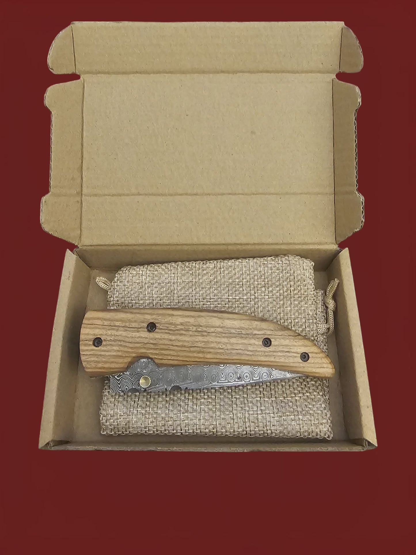 F111 Stalwart Damascus Steel & Wood