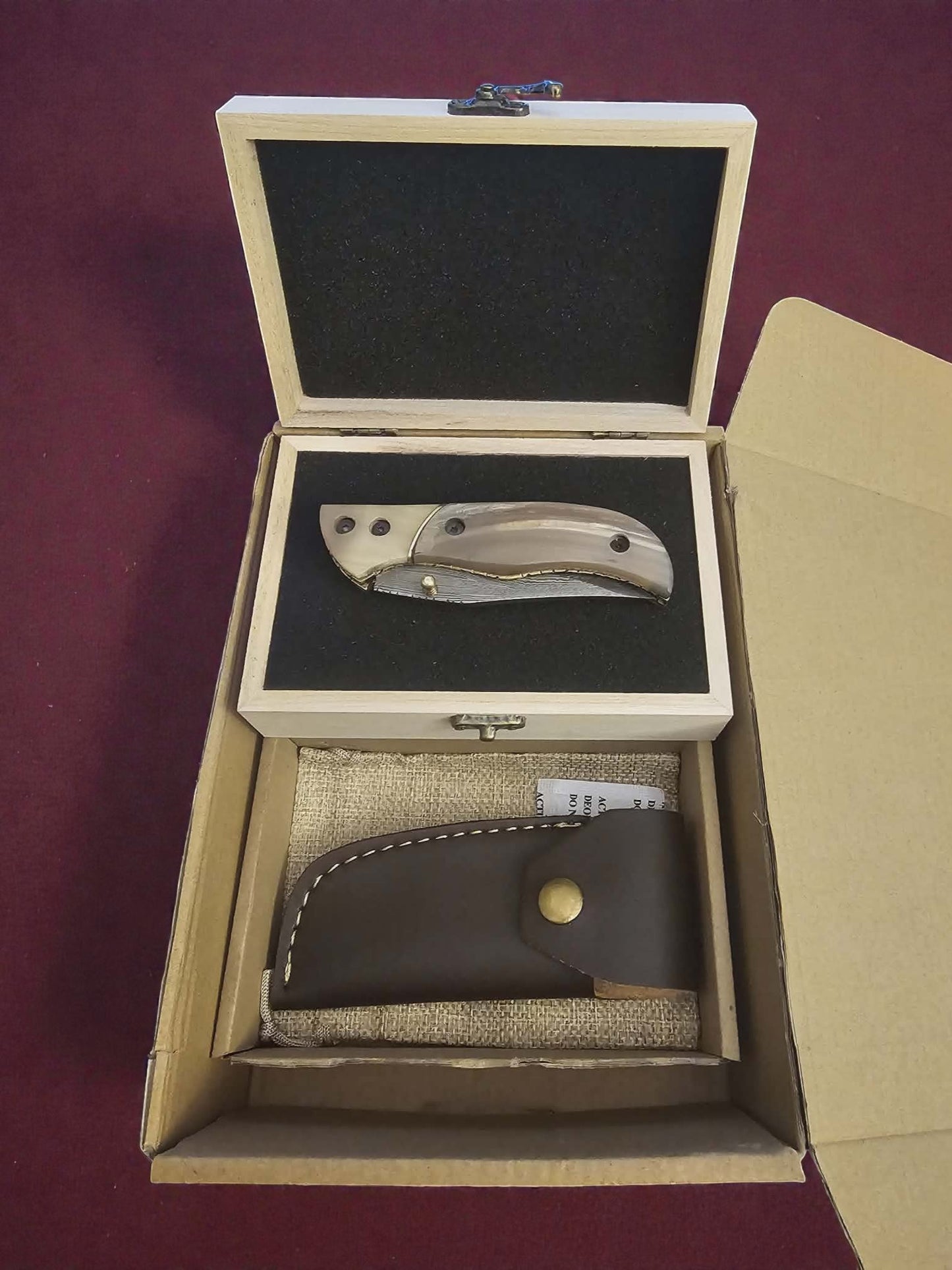 F053 - Stalwart - Damascus Steel & Horn