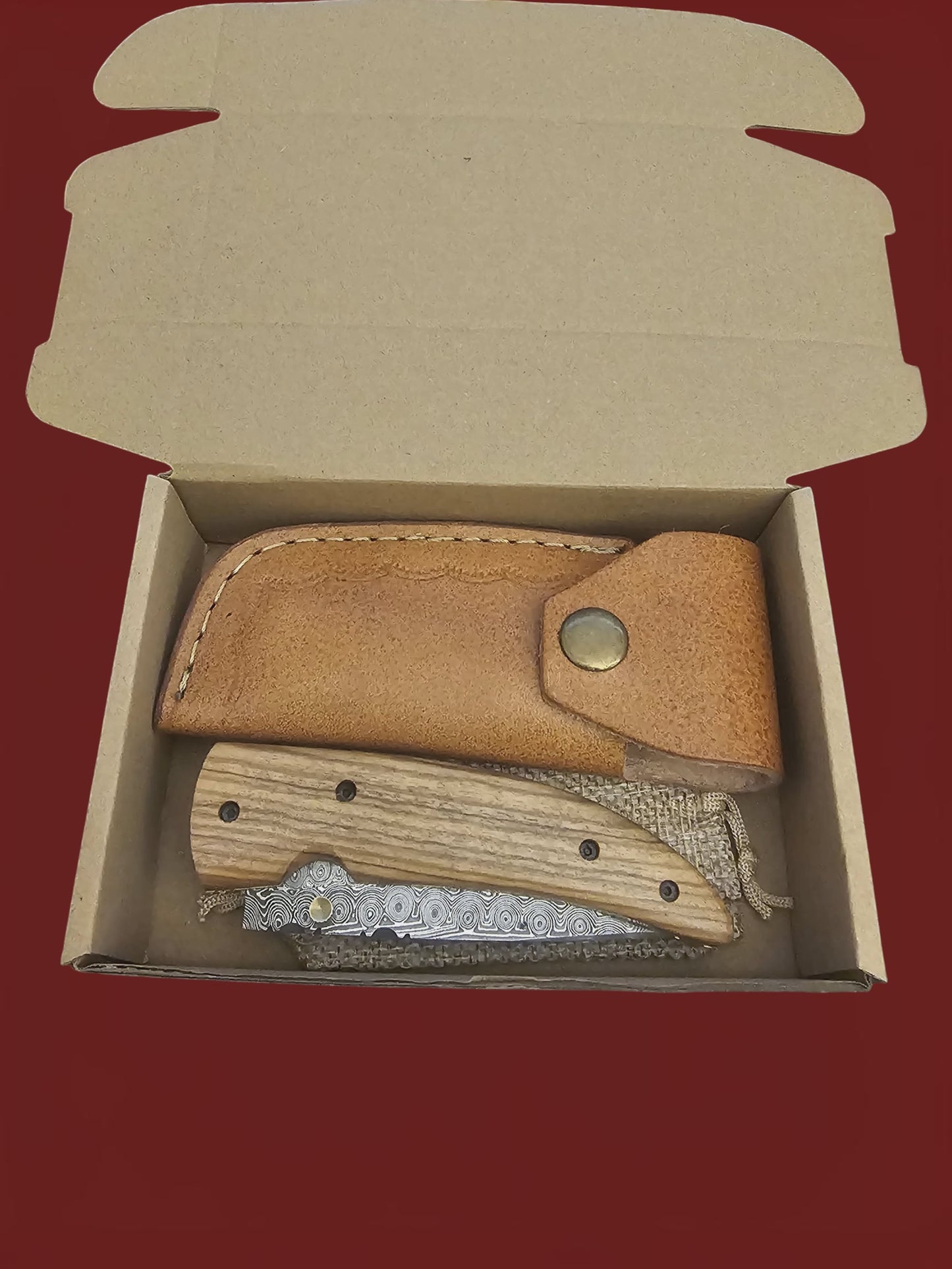 F111 Stalwart Damascus Steel & Wood