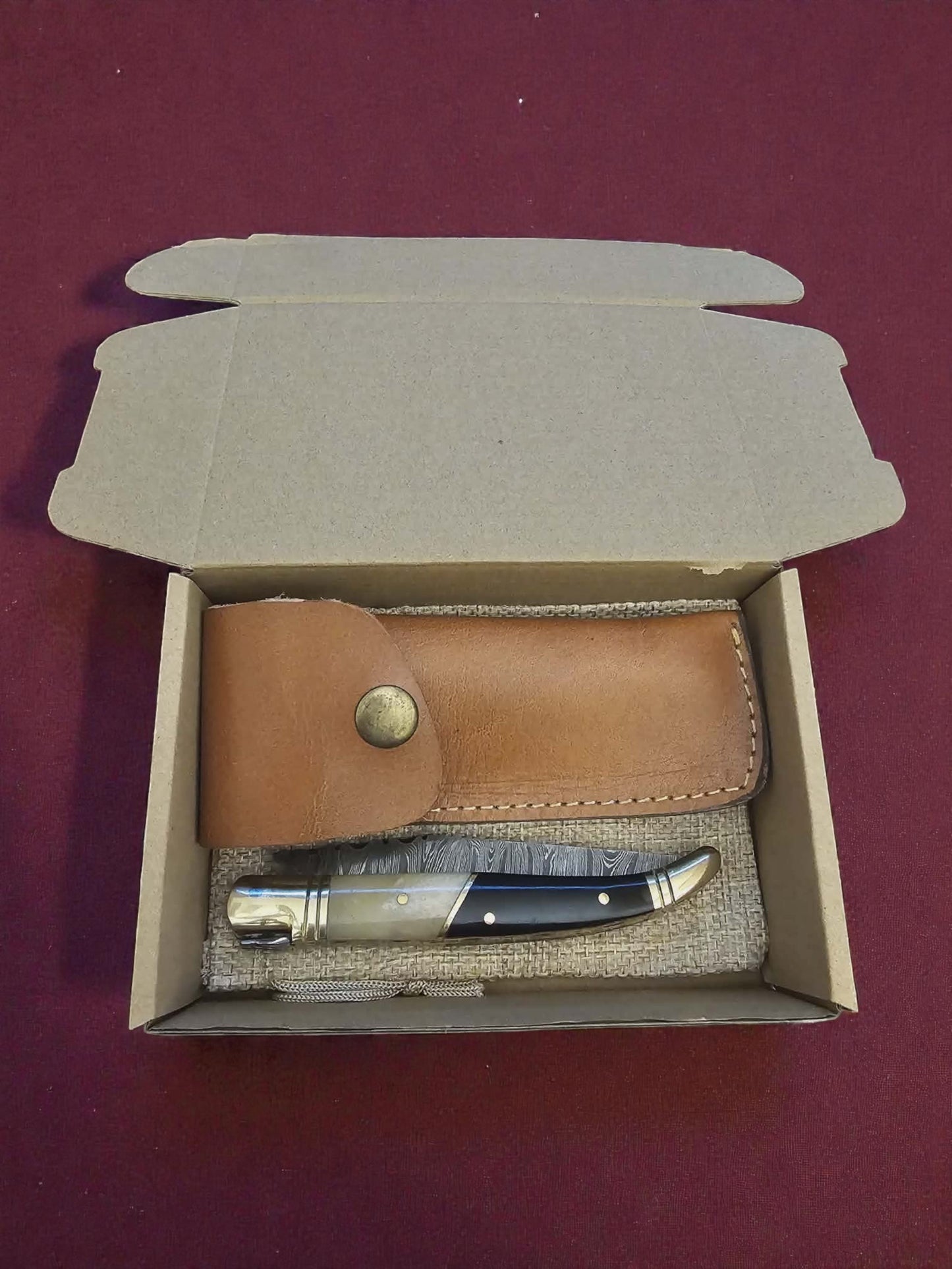 F016 - Χειροποίητο Laguiole Classique από Δαμασκηνό Ατσάλι - Κέρατο βούβαλου & κόκκαλο καμήλας