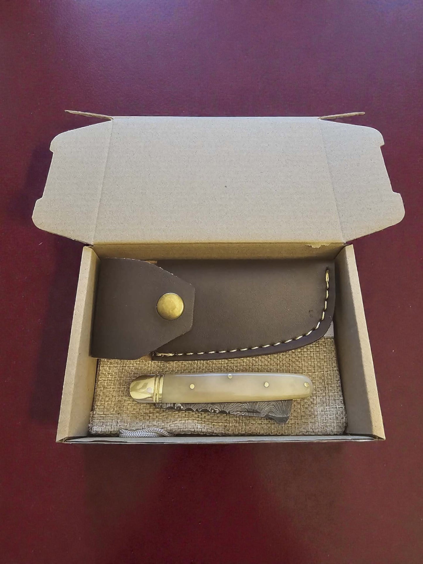 F002 - Χειροποίητο Sheepsfoot από Δαμασκηνό Ατσάλι & κόκκαλο καμήλας