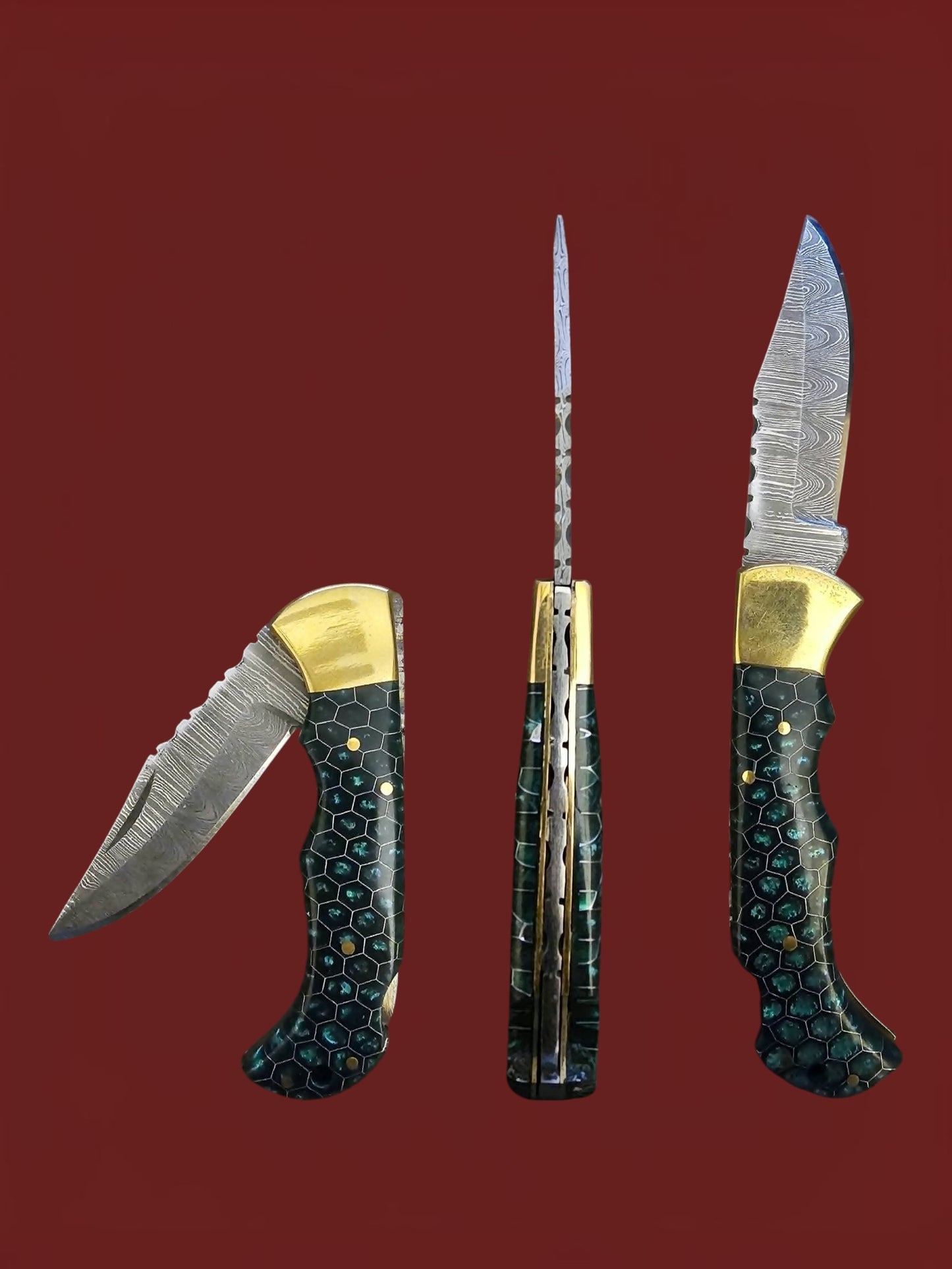F106 Tsiakkoui - Damascus Steel & Resin