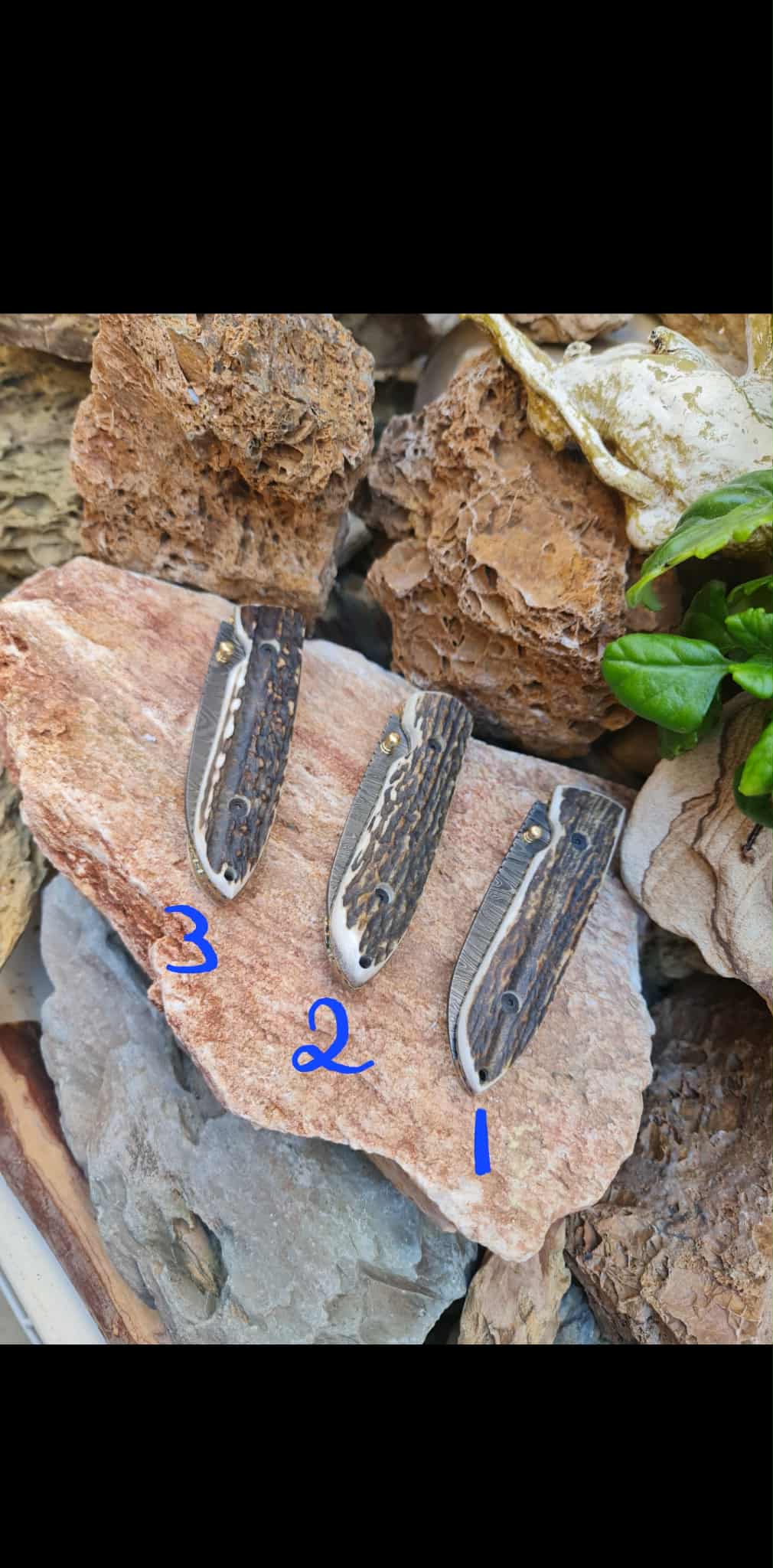 Handmade Classic Elegance – 19cm Folding Knife with Damascus Steel & Red Deer antler