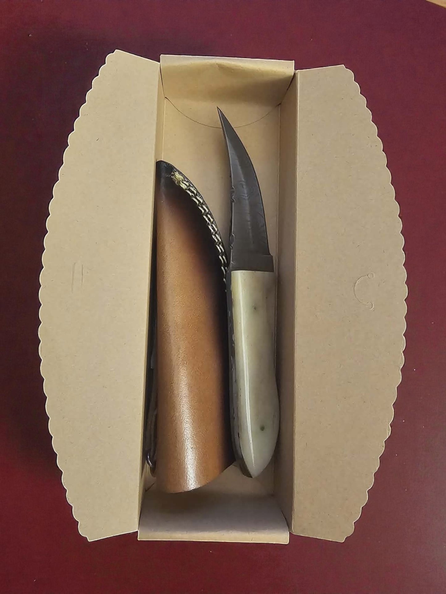 R007 - Χειροποίητο Custom Hunting-Skinner από Δαμασκηνό ατσάλι & Κόκκαλο καμήλας