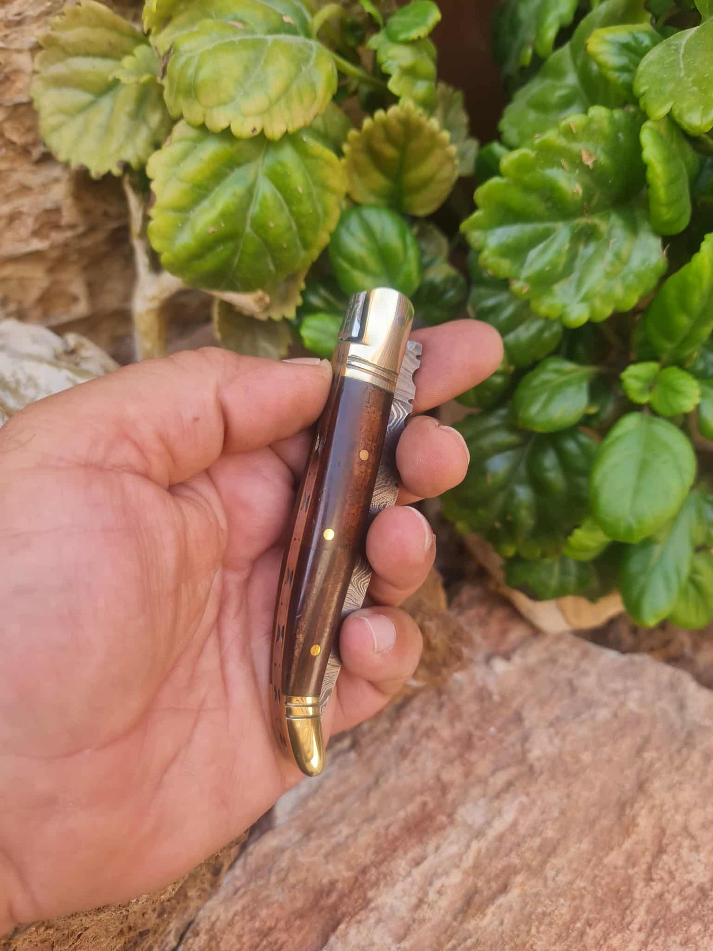 Handmade 22cm Laguiole Classique with Damascus Steel - Rosewood & Brass