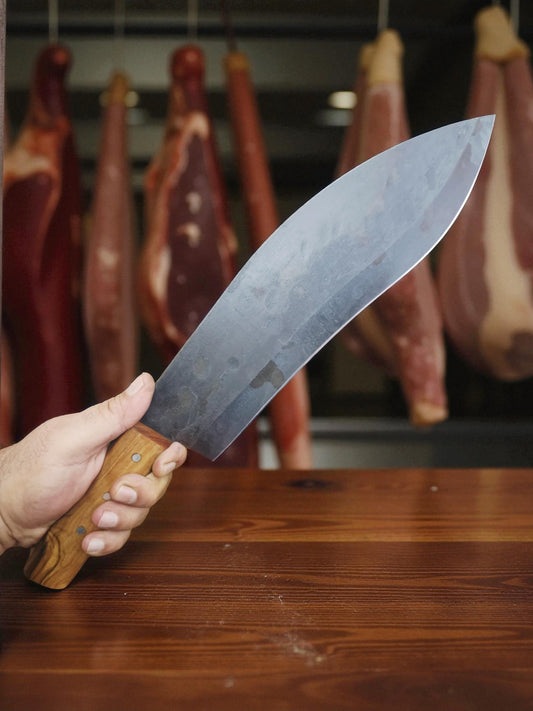 K110 Handmade Cyprus Traditional Ppala - Carbon Steel & Olive wood