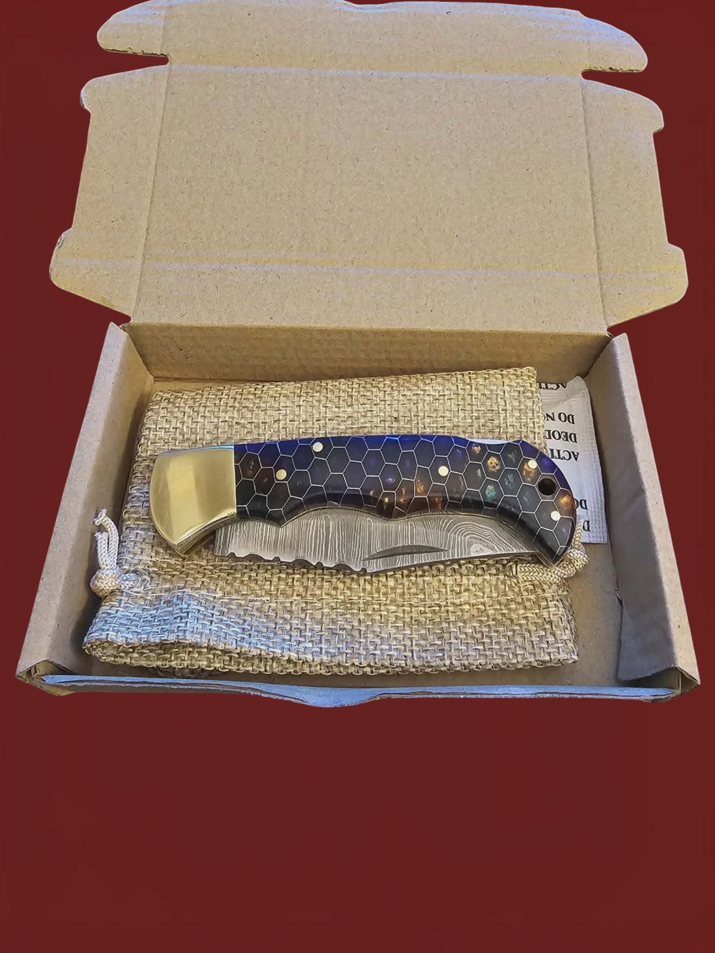 F110 Tsiakkoui - Damascus Steel & Resin