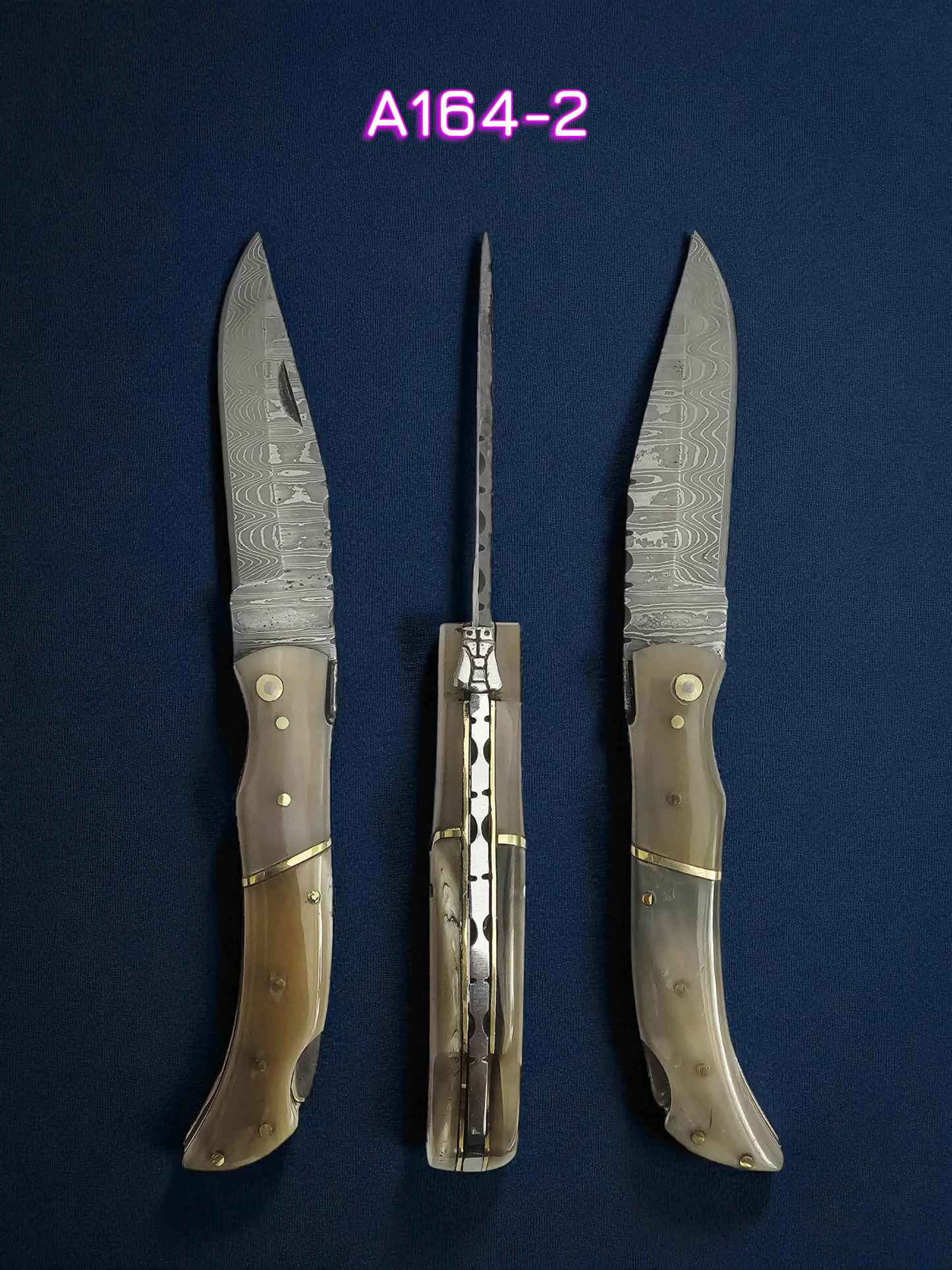 A164 Handmade Laguiole Élite - New-Gen Damascus Steel & African Buffalo Horn