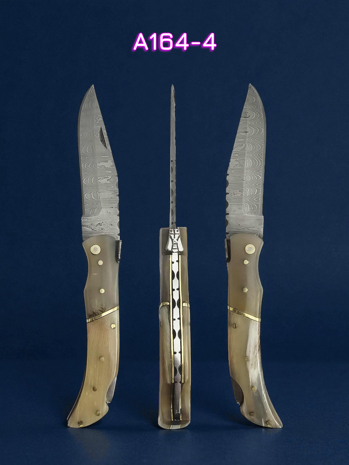 A164 Handmade Laguiole Élite - New-Gen Damascus Steel & African Buffalo Horn