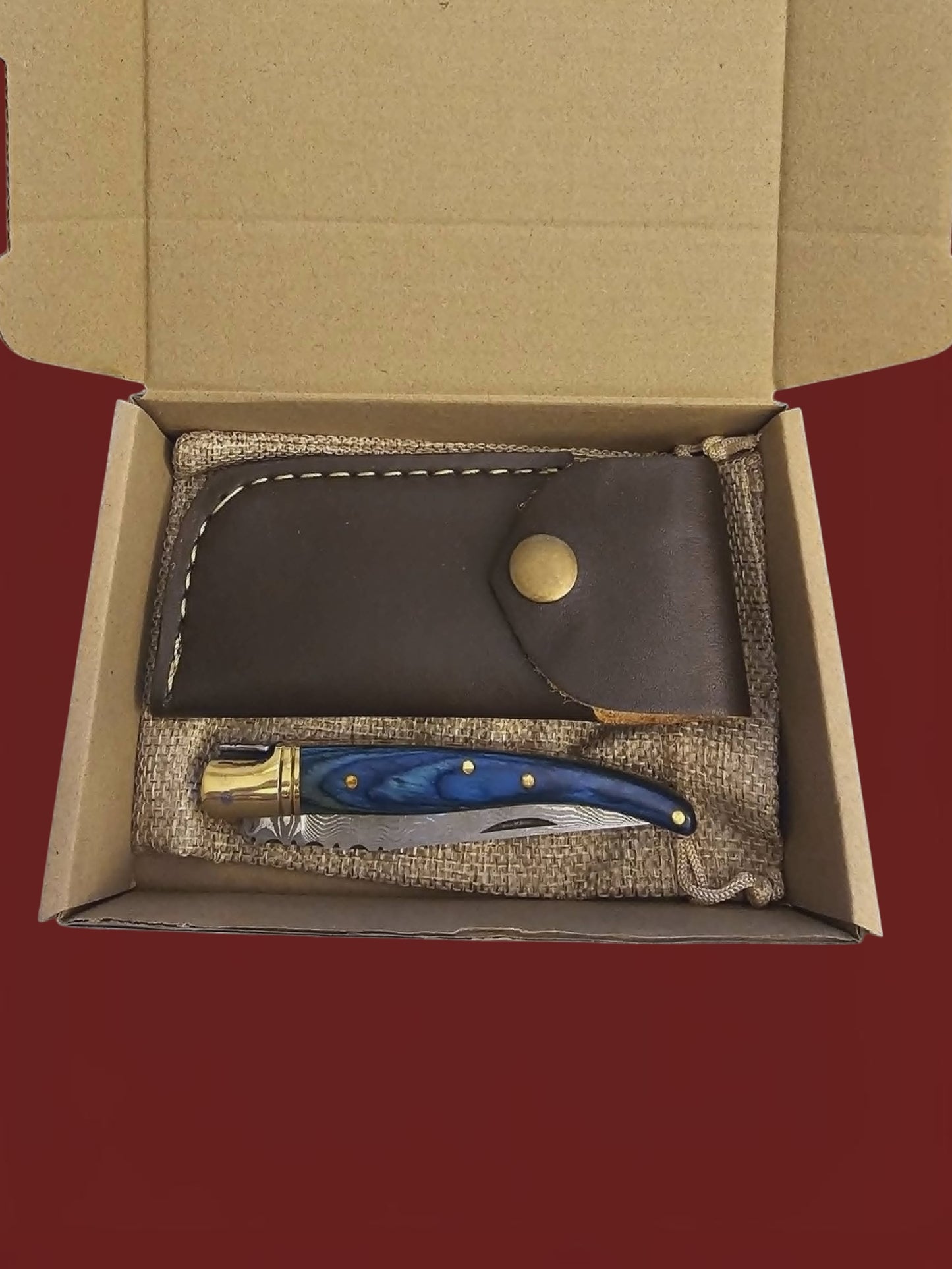 F079 - Laguiole Petit - Stainless Damascus & Wood