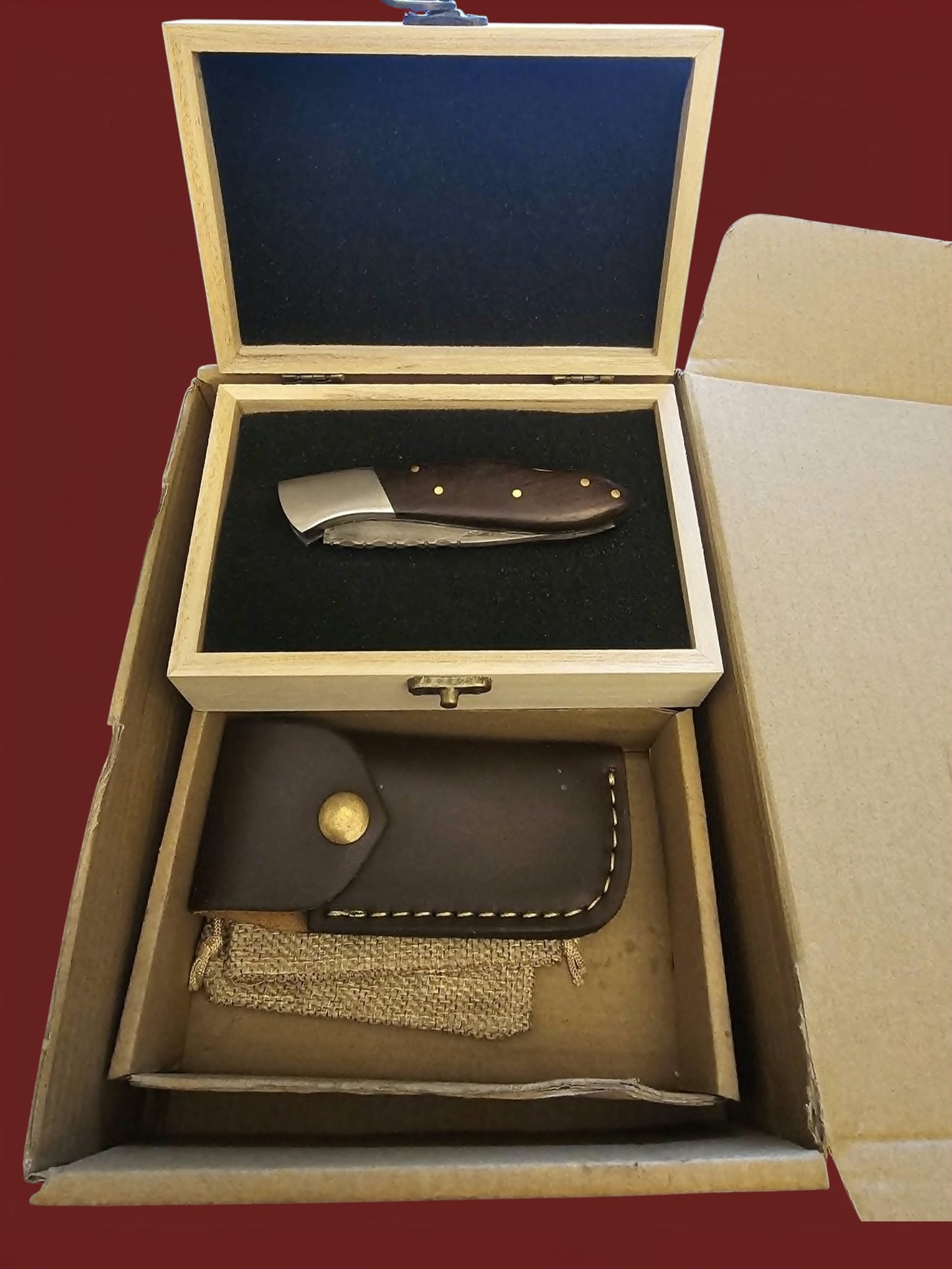 F123 Tsiakkoui - Damascus Steel & Wood
