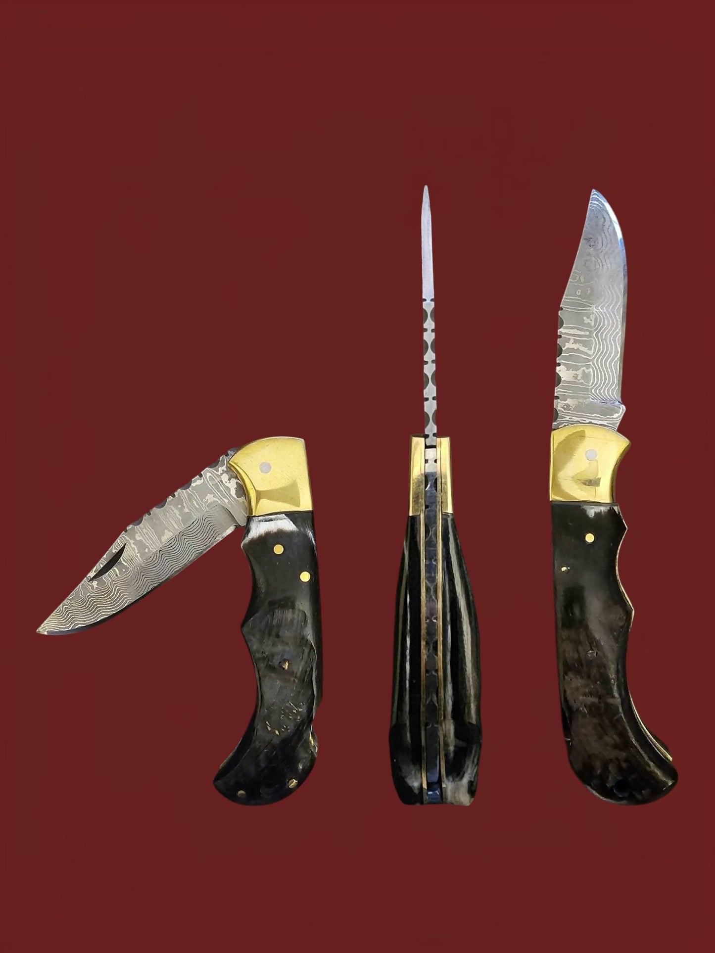 F094 - Tsiakkoui - Stainless Damascus & Horn