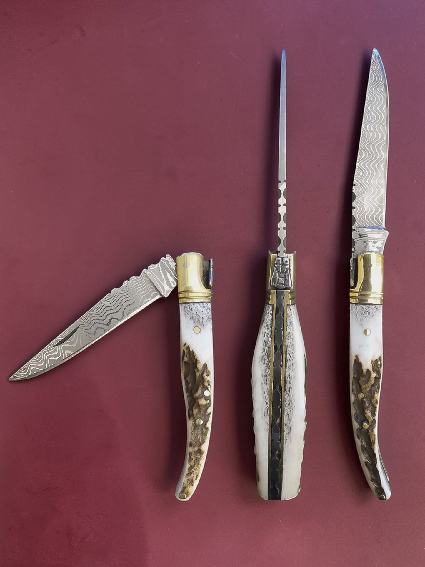 F086 - Laguiole La Guêpe - Stainless Damascus & Horn