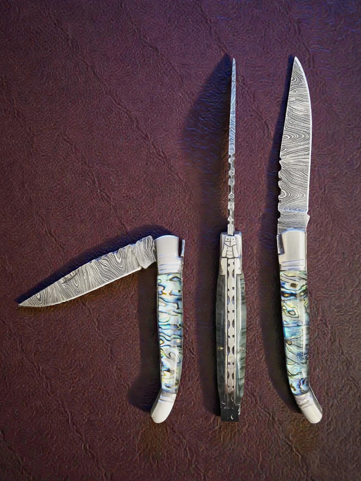 F071  Laguiole Rustique - Damascus Steel & Shell