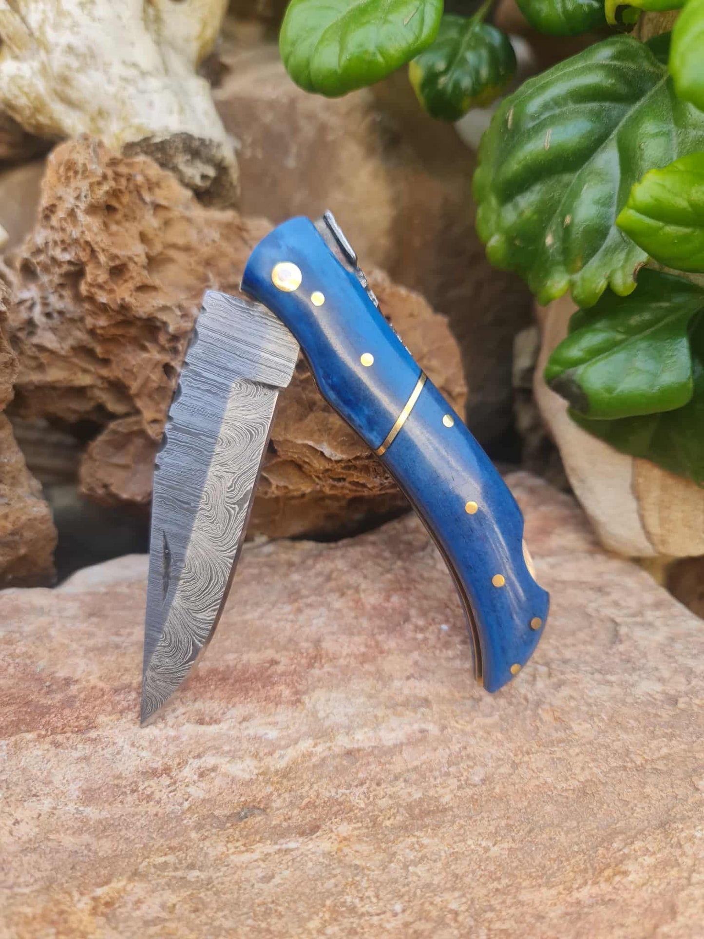 Handmade 19cm Laguiole Élite with Damascus Steel & Stabilized Camel Bone