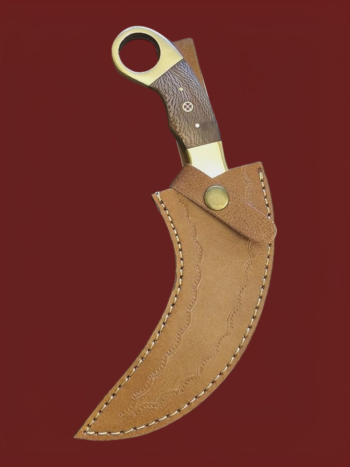 R050 Karambit - Damascus Steel & Wood