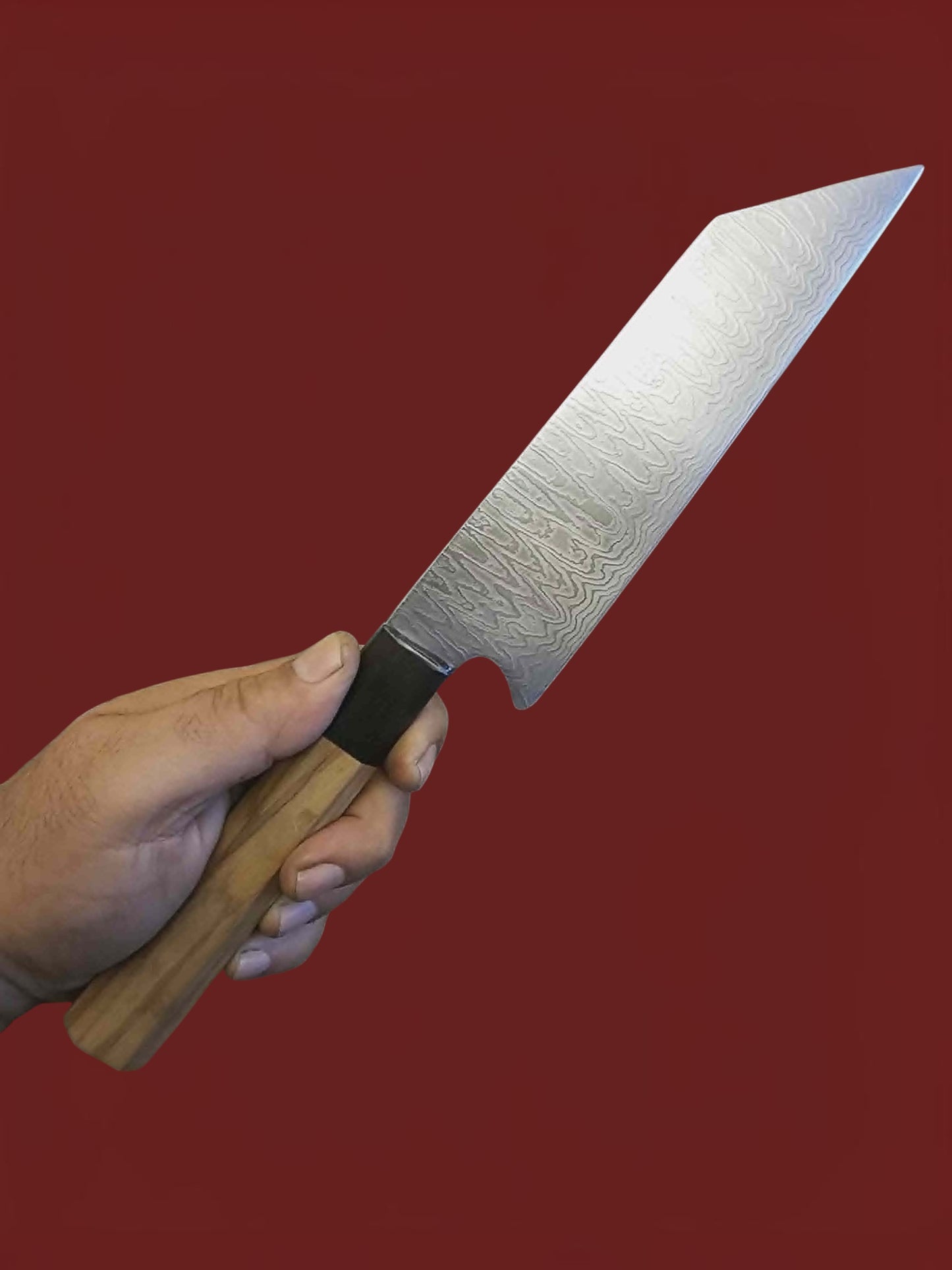 R044 Kiritsuke - Stainless Damascus & Wood