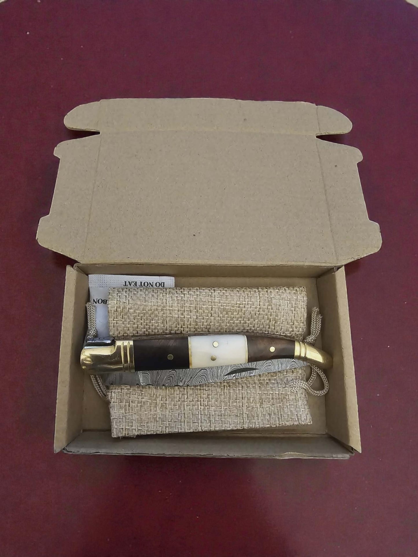 F013 - Χειροποίητο Laguiole Classique από Δαμασκηνό Ατσάλι - Ξύλο τριανταφυλλιάς & κόκκαλο καμήλας